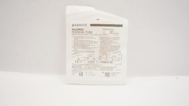 Avanos FTM8.0S-EO NeoMed Radiopaque Enteral Feeding Tube 8.0Fr x 23.6inch