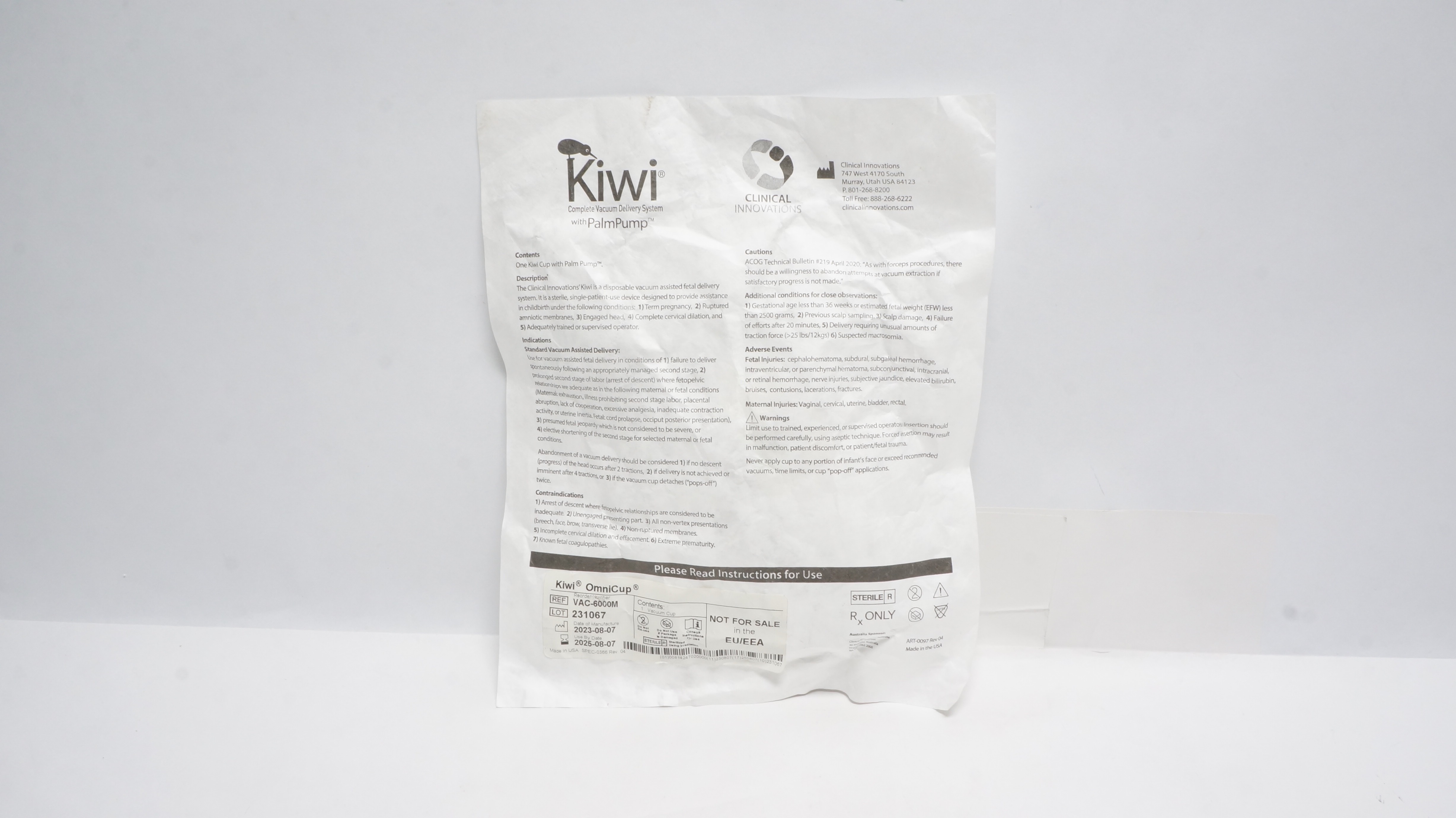 Clinical Innovations VAC-6000M Kiwi OmniCup Vacuum Delivery System