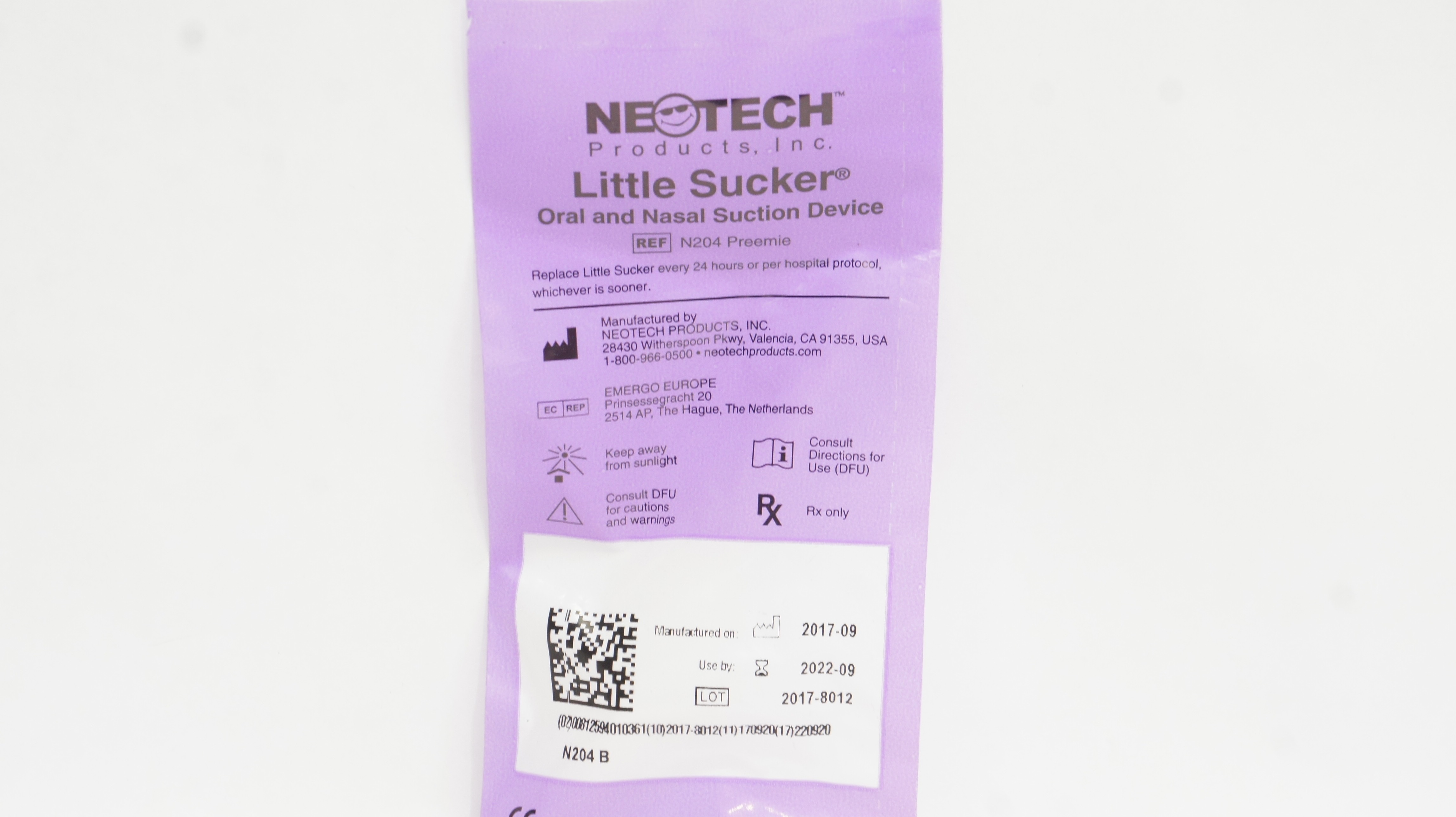 NeoTech N204C Preemie Little Sucker Oral&Nasal Suction Device w/Cover(x)