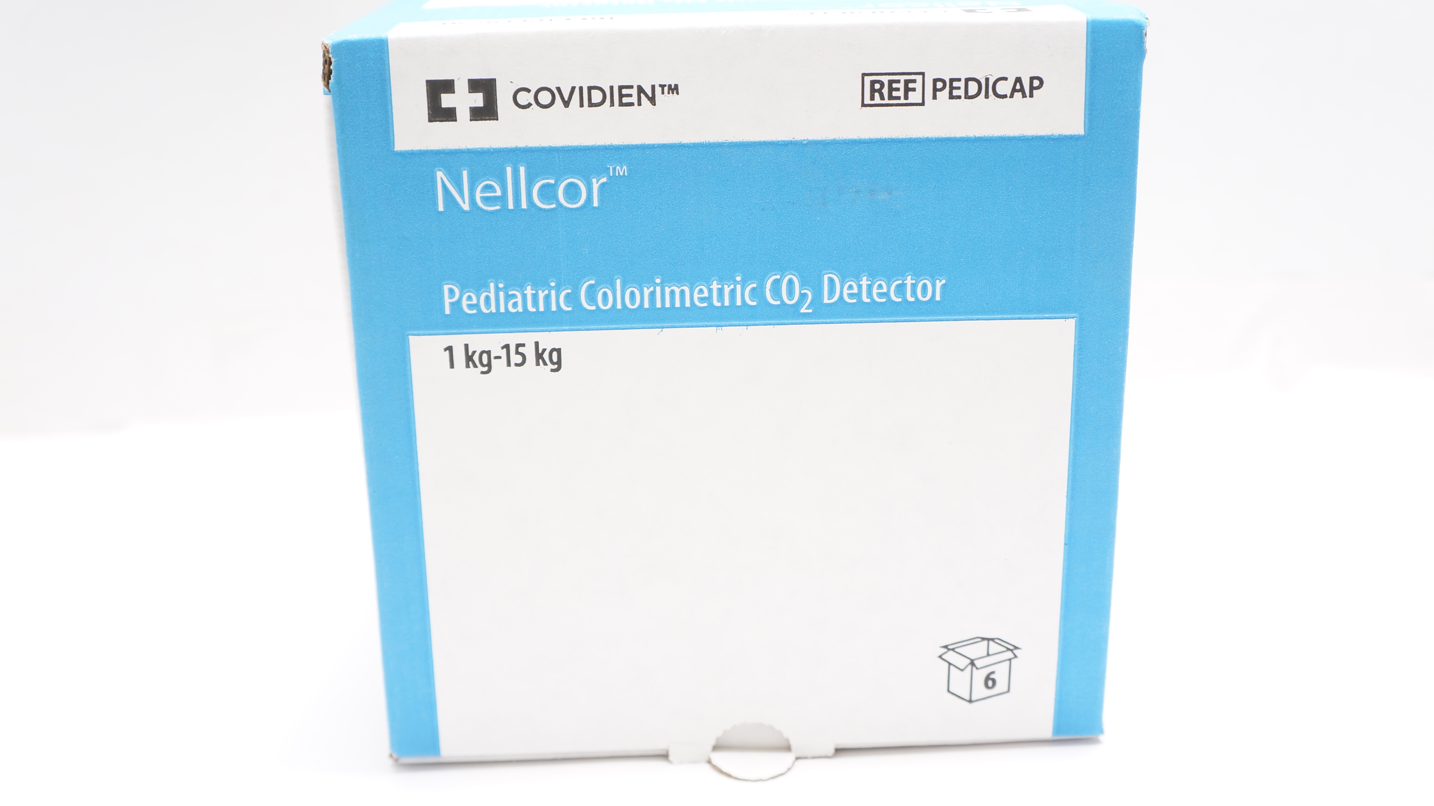 Covidien PEDICAP Nellcor Pediatric Colorimetric CO2 Detector 1-15g - Box of 6