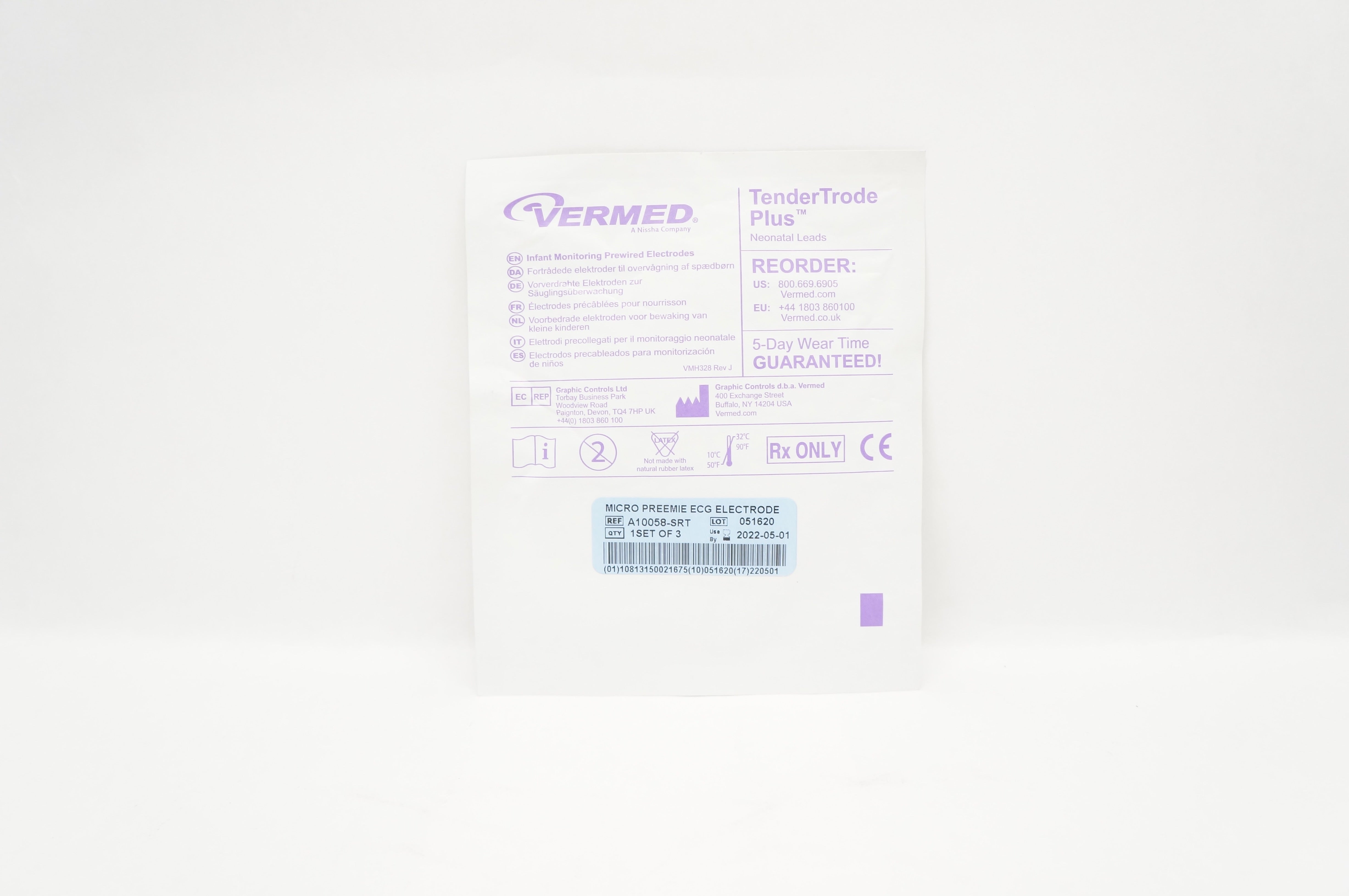 Vermed A10058-SRT Micro Preemie ECG Electrode (x) - Set of 3