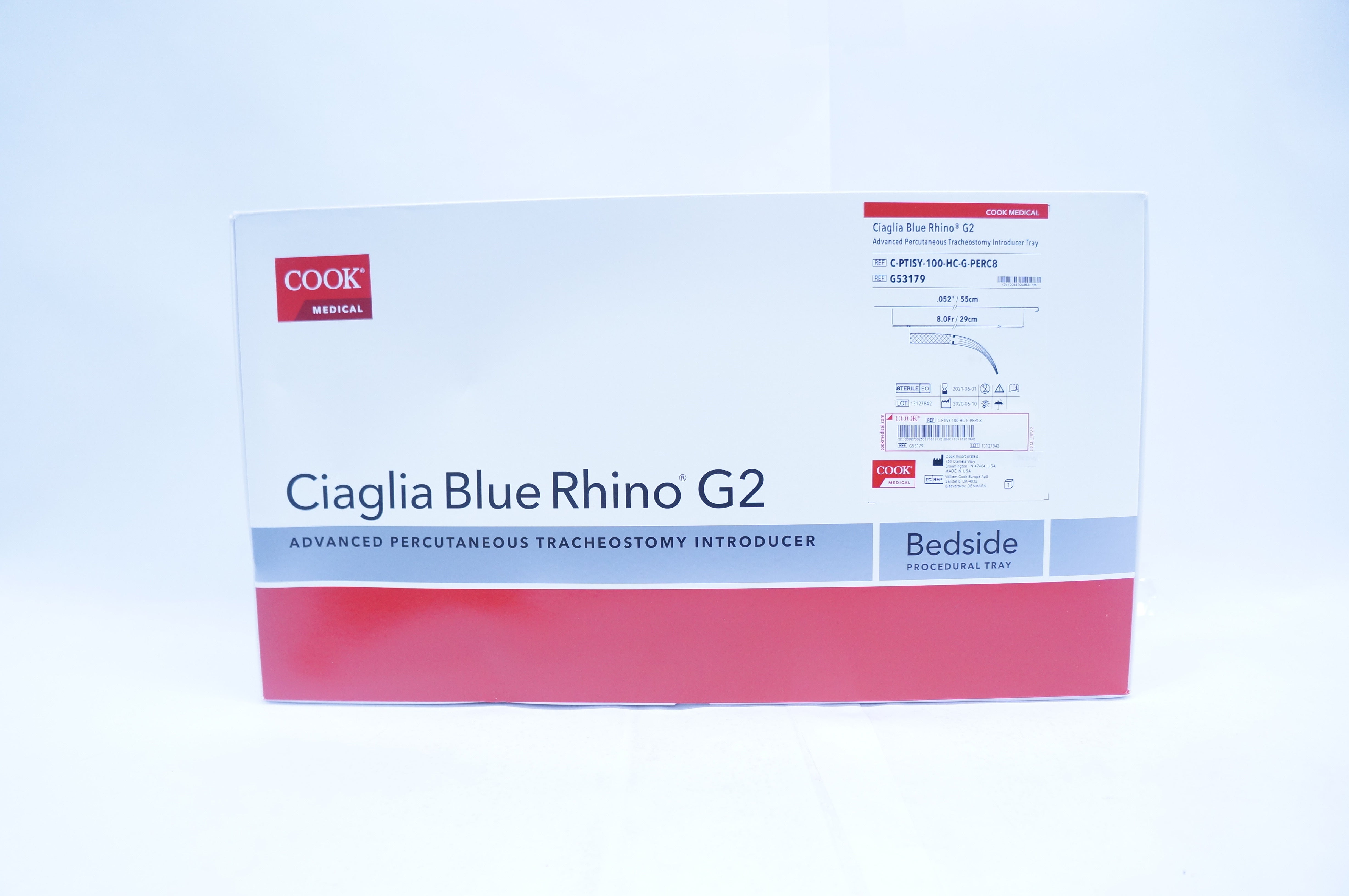 Cook G53179 Ciaglia G2 Advanced Percutaneous Trach Introducer Tray .052inch x 8Fr