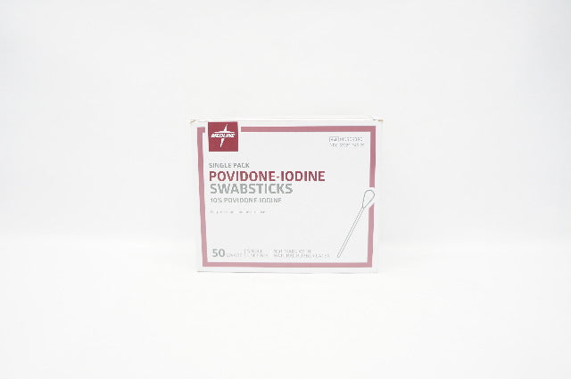 Medline MDS093901 Povidone-Iodine Swabstick 10 % - Box of 48