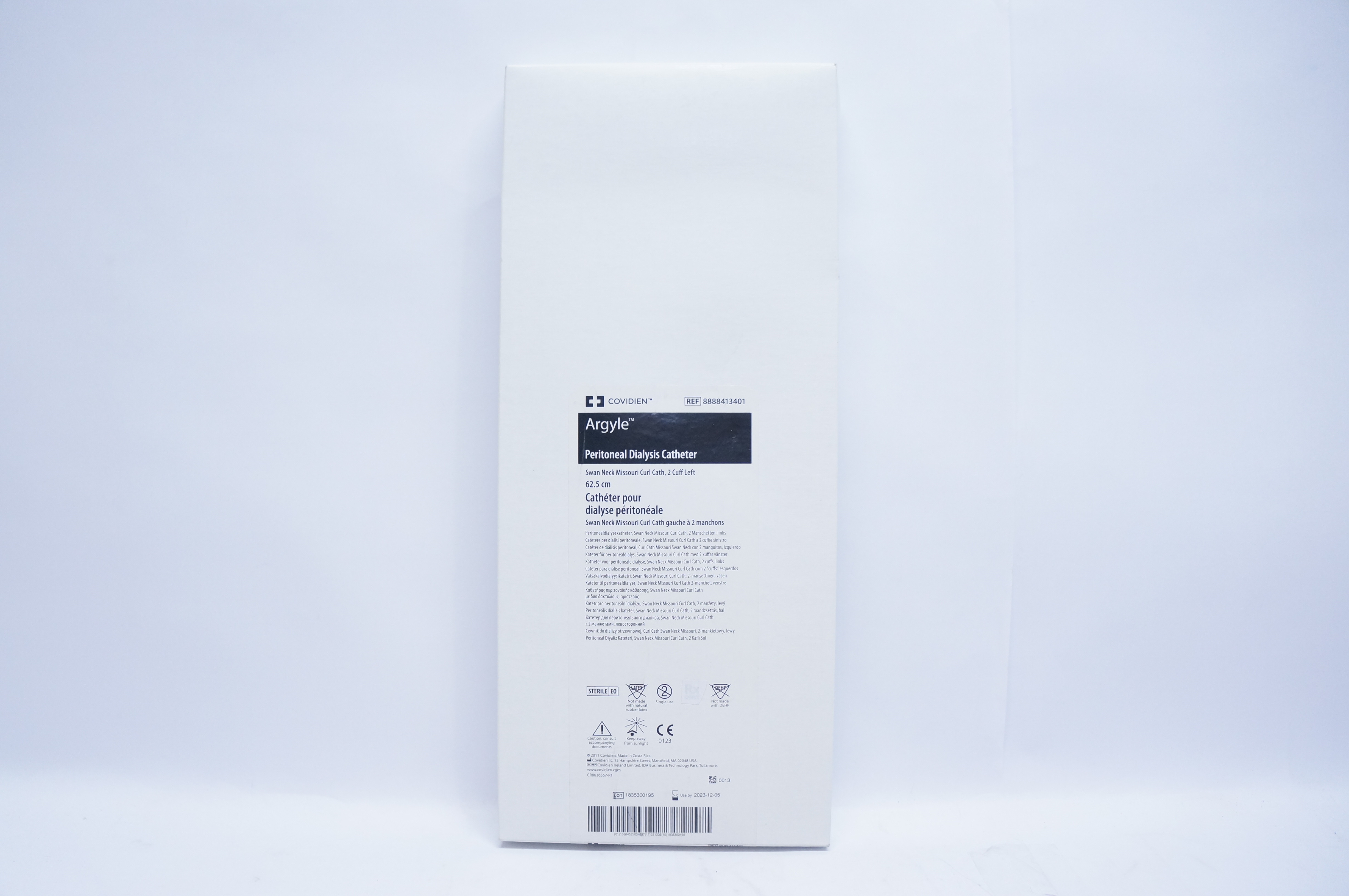 Covidien 8888413401 Argyle Peritoneal Dialysis Cath. 62.5cm