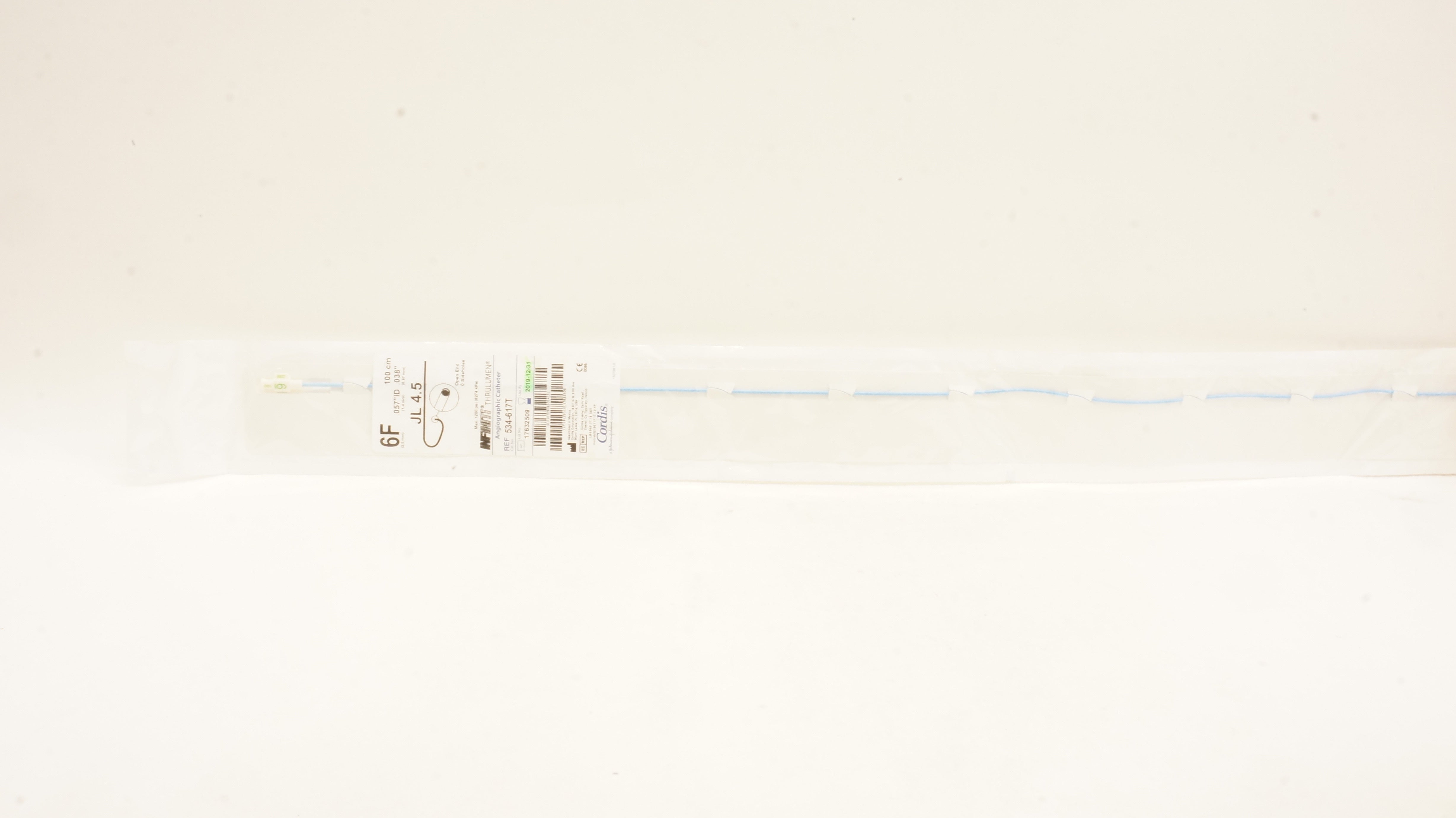 Cordis 534-617T Infiniti Angiographic Cath. 6F x 100cm x 0.057 x 0.038inch (x)