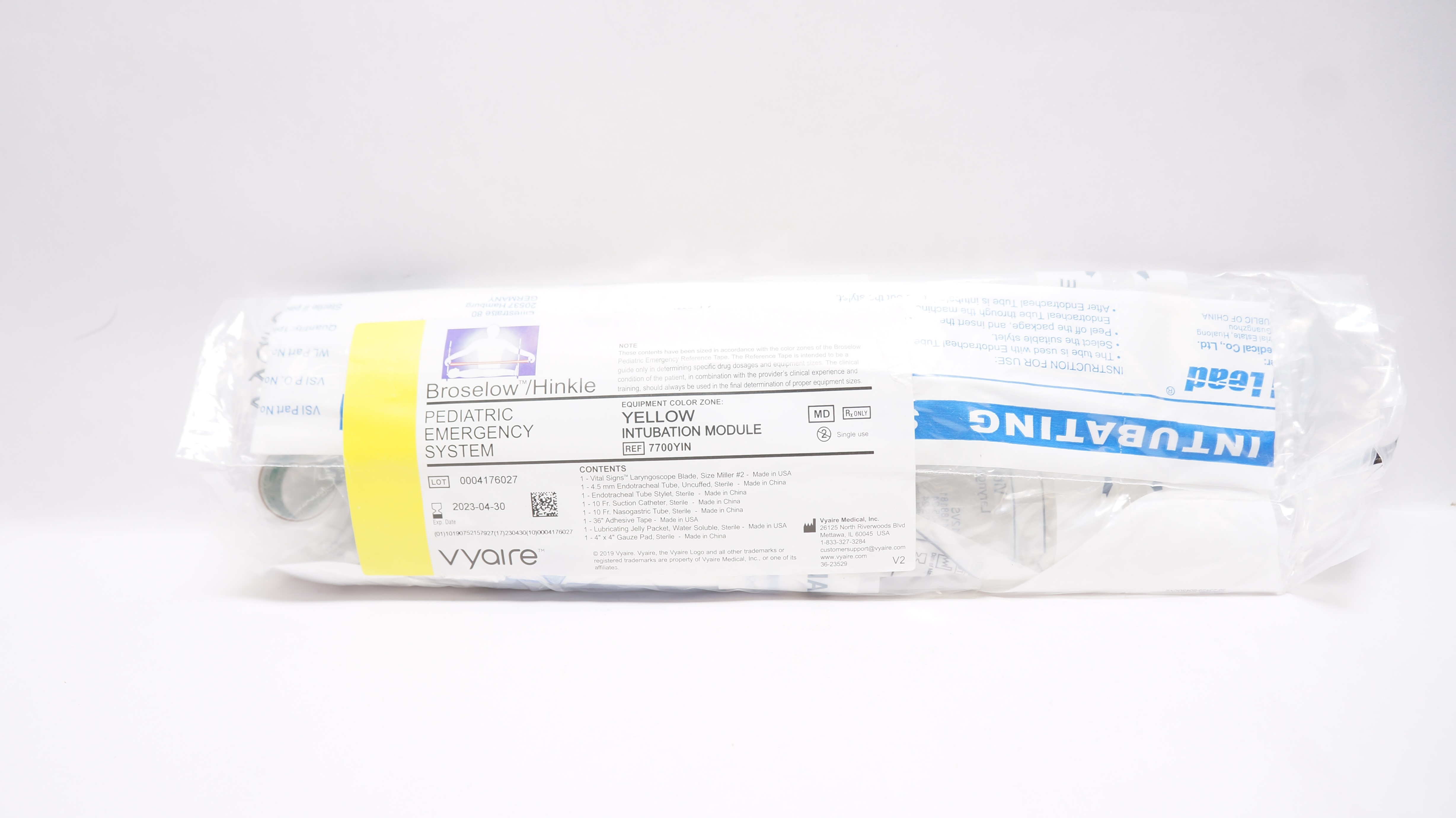 Viyare 7700YIN Broselow/Hinkle Pediatric Emergency System Intubation Module (x)