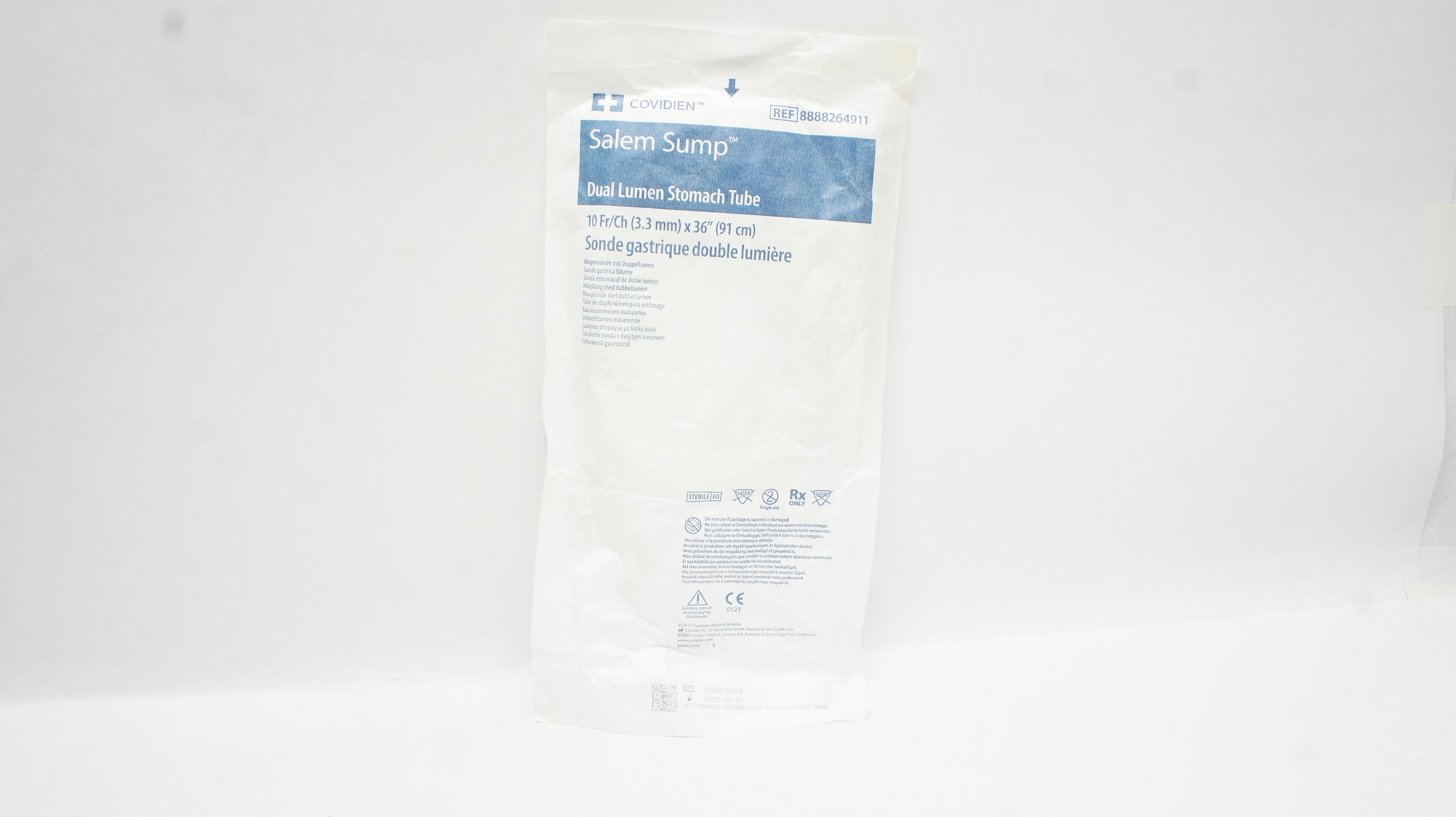 Covidien 8888264911 Salem Sump Dual Lumen Stomach Tube 10Fr. x 36inch (x)