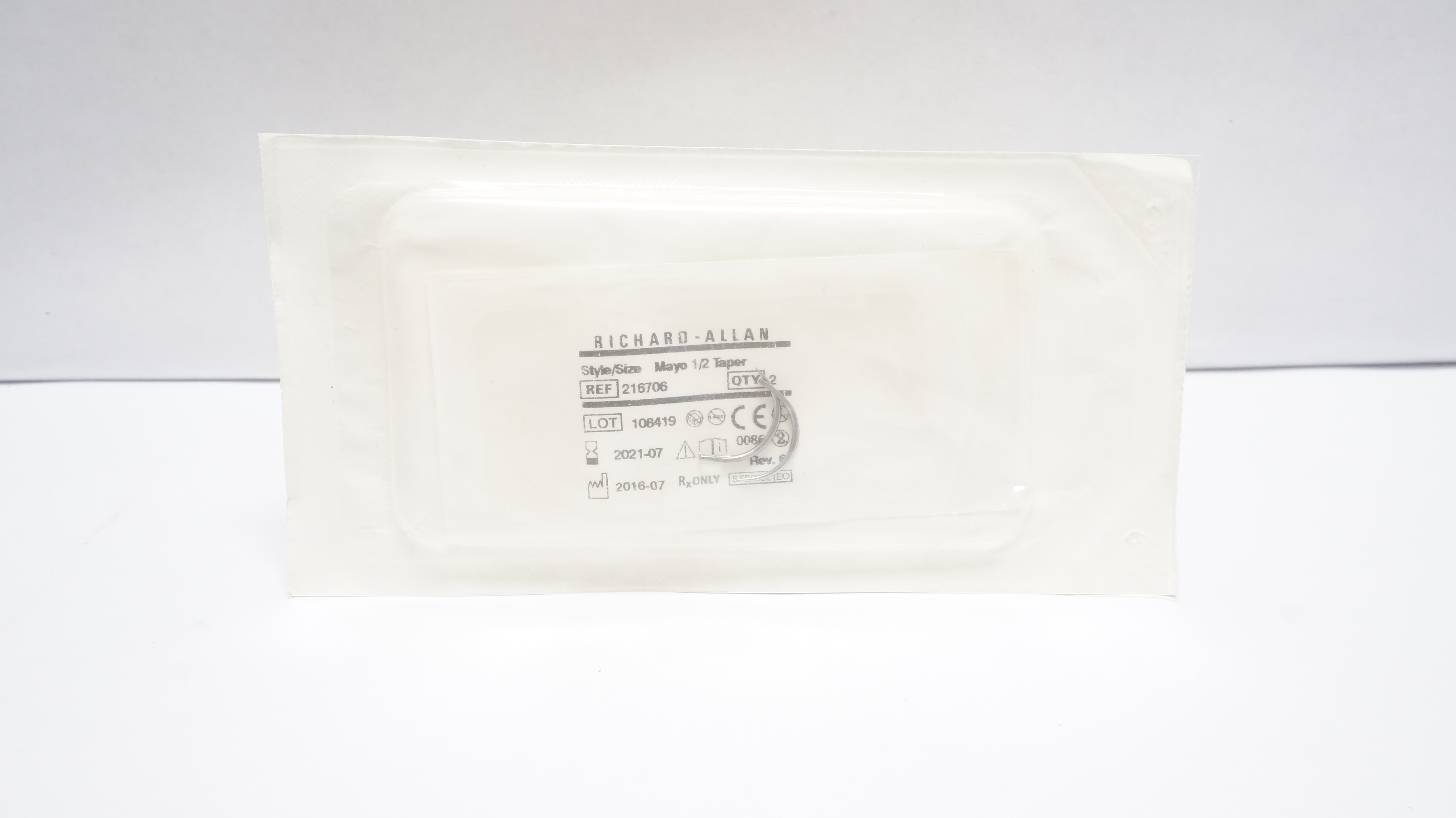 Aspen Surgical 216706 Richard-Allan Ndles, Mayo 1/2 Taper (x) - Pack of 2