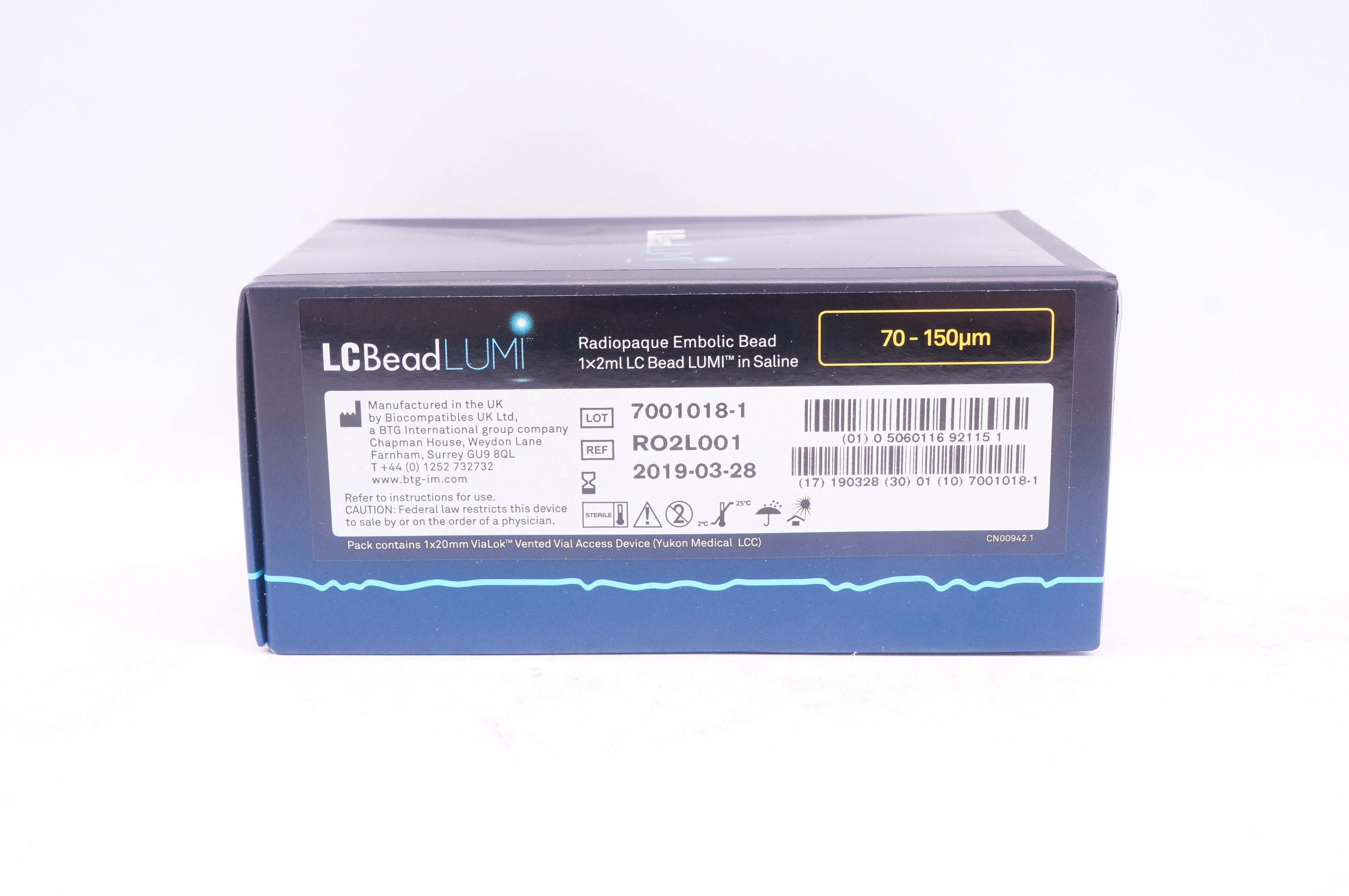 LC Bead Lumi R02L001 Radiopaque Embolic Bead 1x2ml in Saline 70-150μm (x)