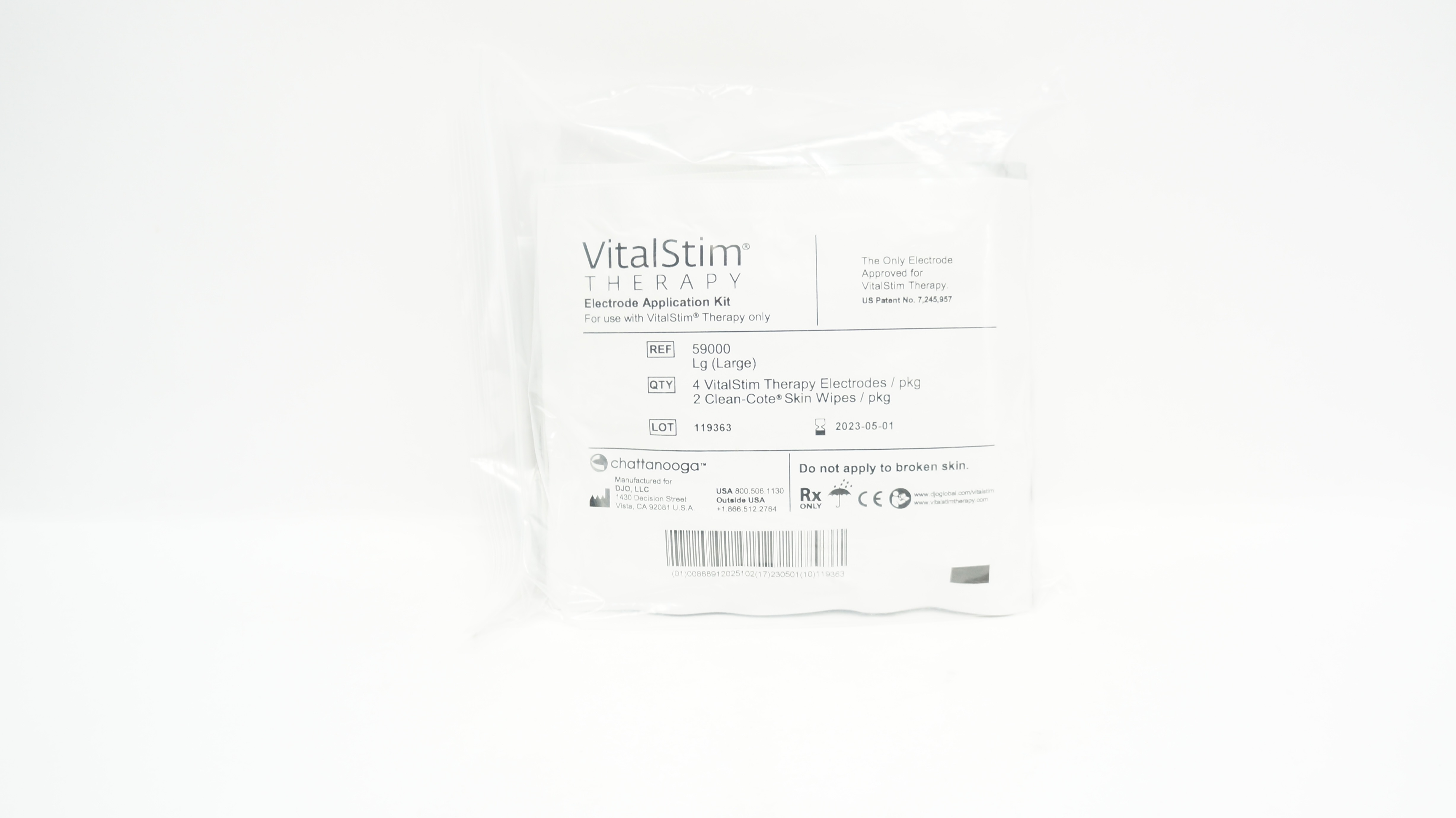 DJO 59000 VitalStim Therapy Electrode Application Kit - Box of 20 (x)