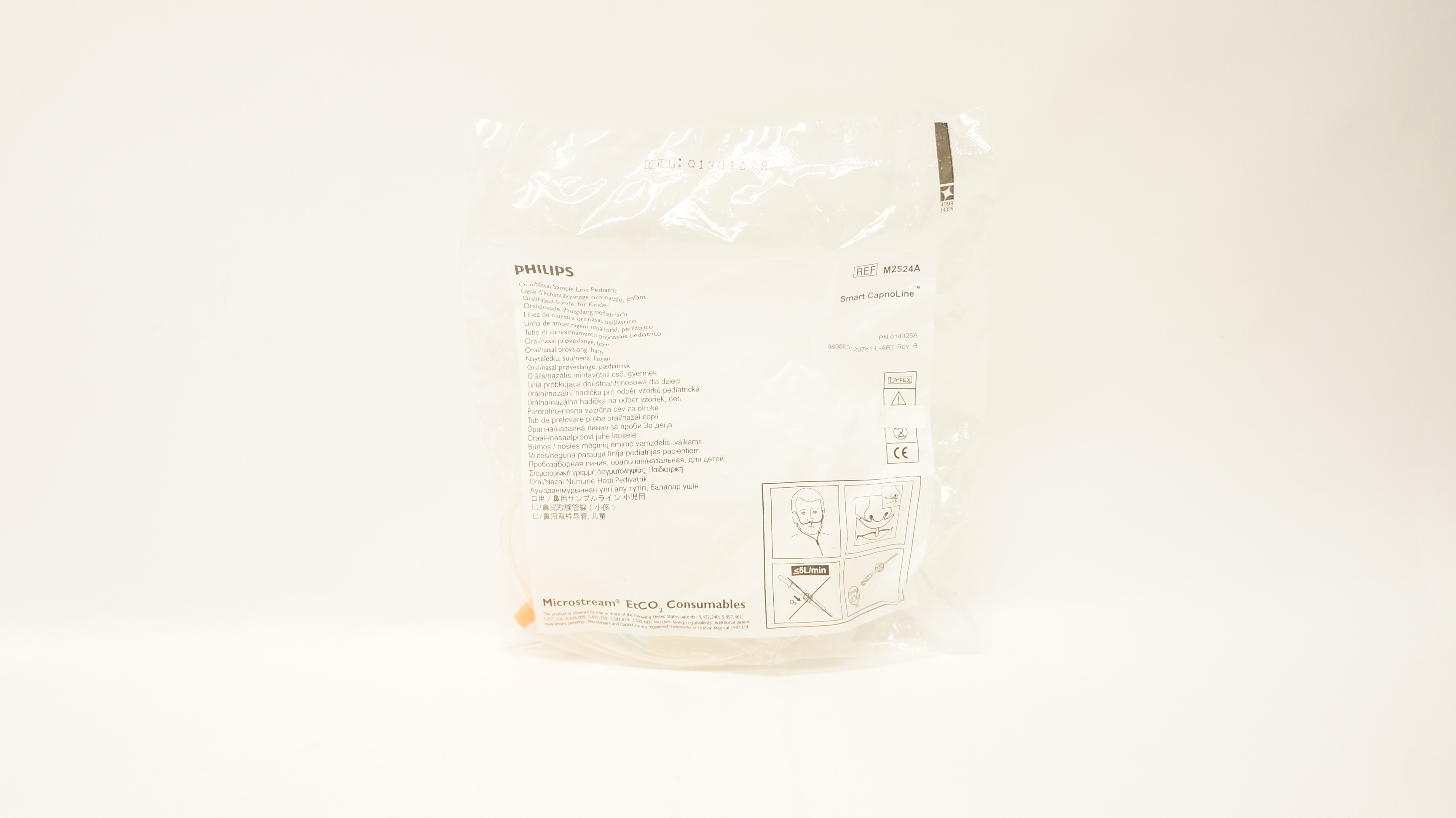 Philips M2524A Microstream EtCO2 Smart CapnoLine Oral/Nasal Sample Line Pediatric