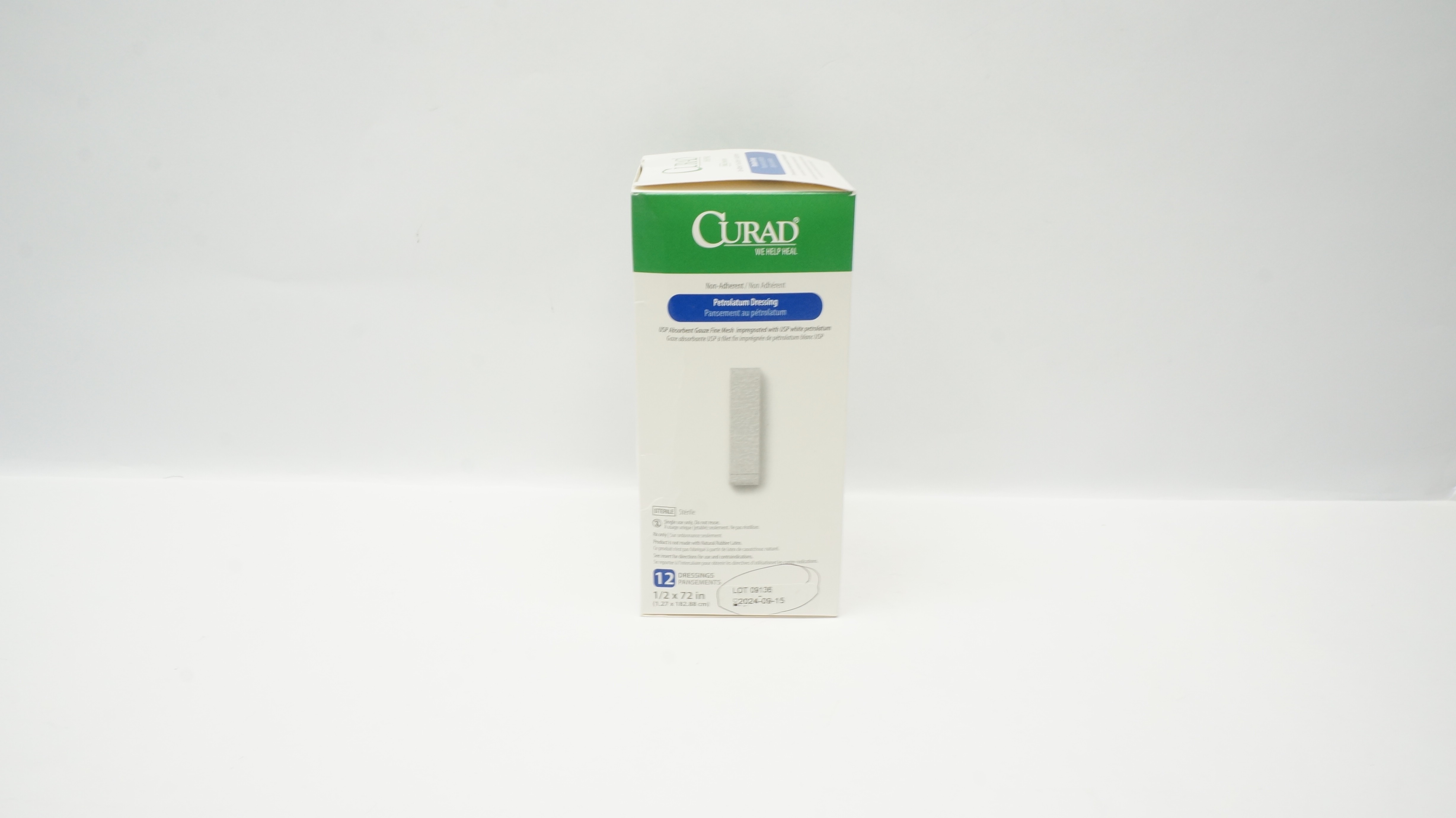 Medline CUR251272 Curad Petrolatum Dressing 1/2inch x 72inch (x) - Box of 12