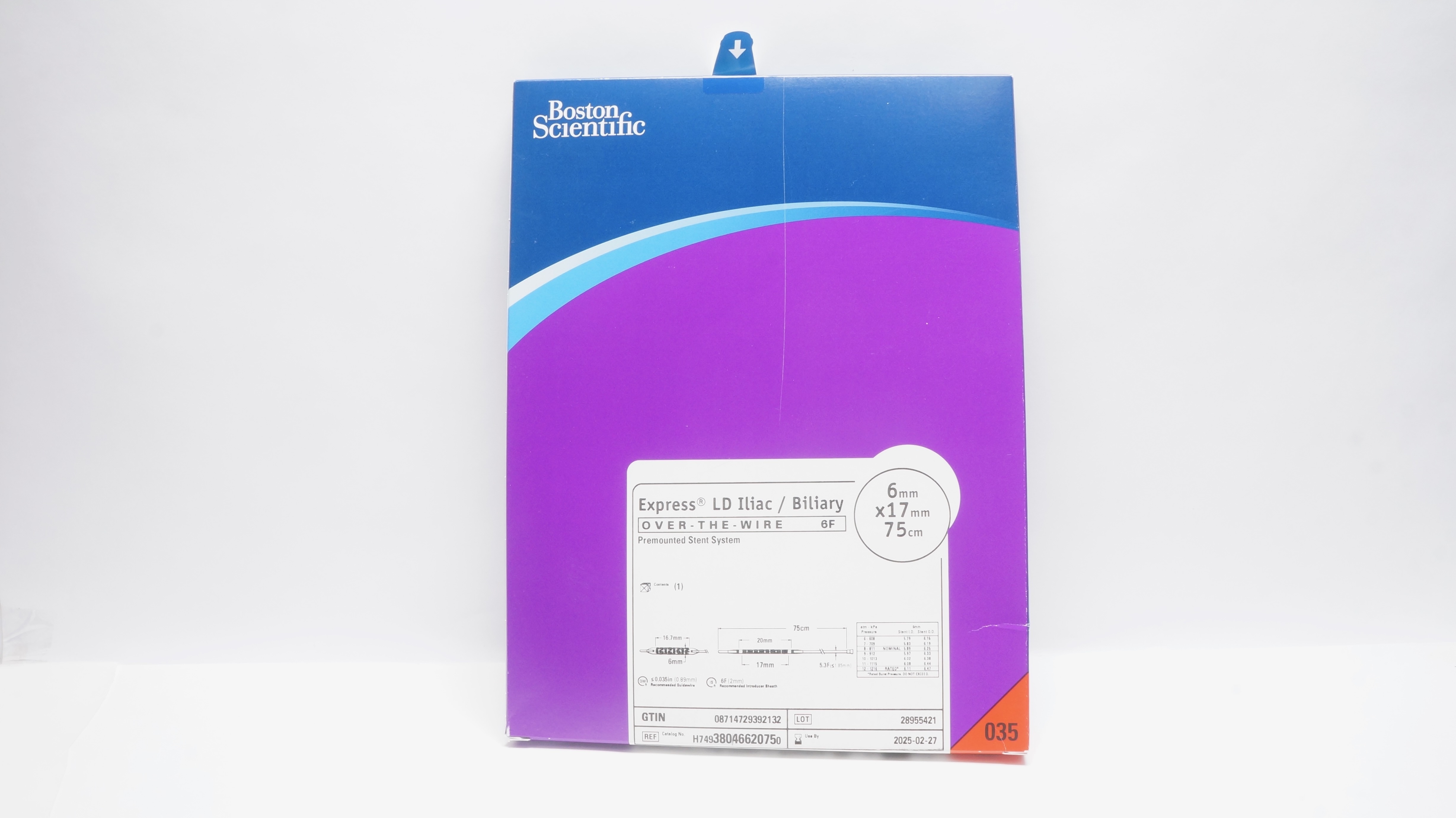 Boston Scientific H74938046620750 Express Stnt System 6mm x 17mm x 75cm (x)