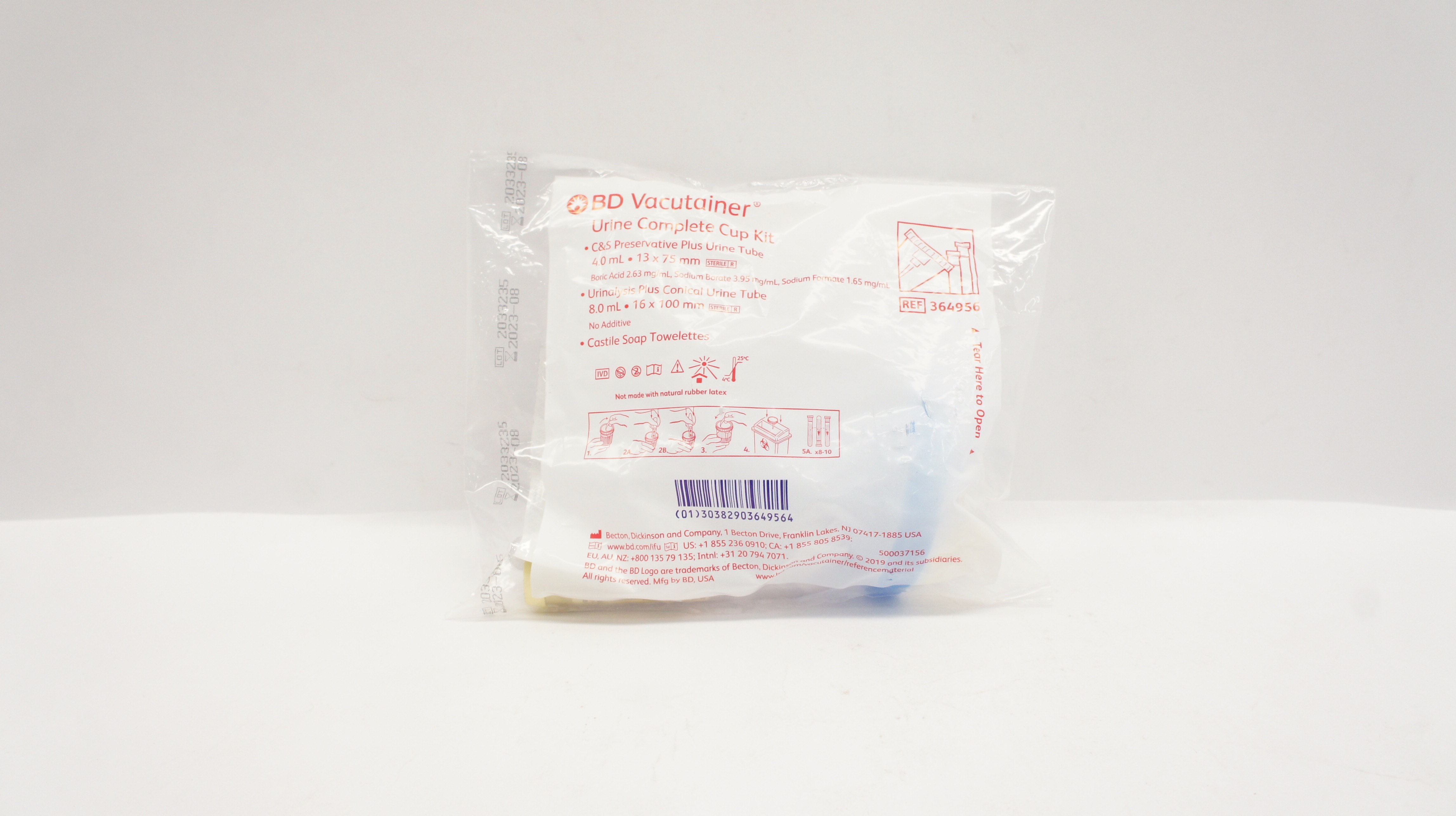 BD 364956 Vacutainer Urine Complete Cup Kit