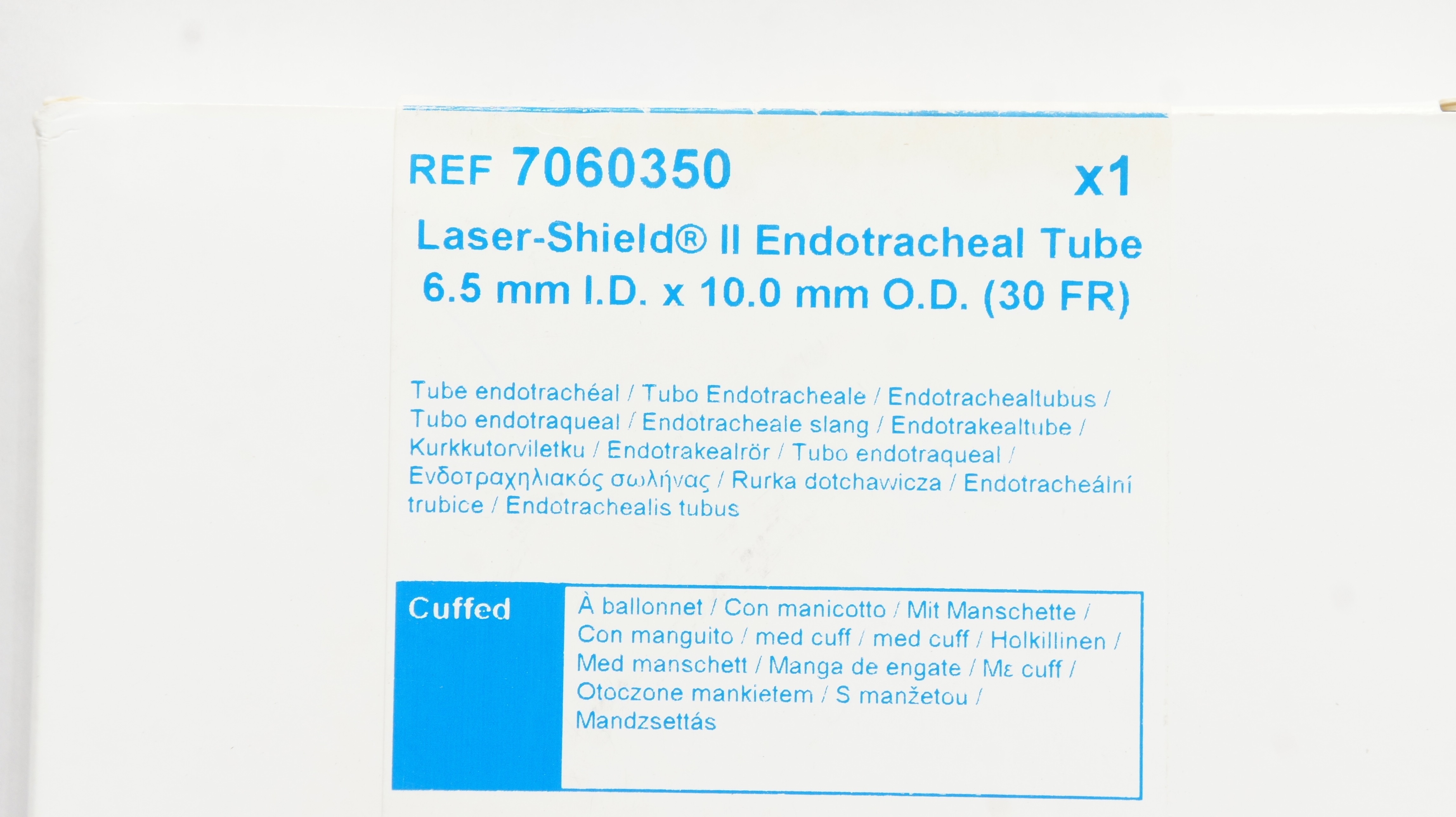 Medtronic 7060350 Laser-Shield II Endotracheal Tube Cuffed 6.5 ID x 10.0mm OD(x)