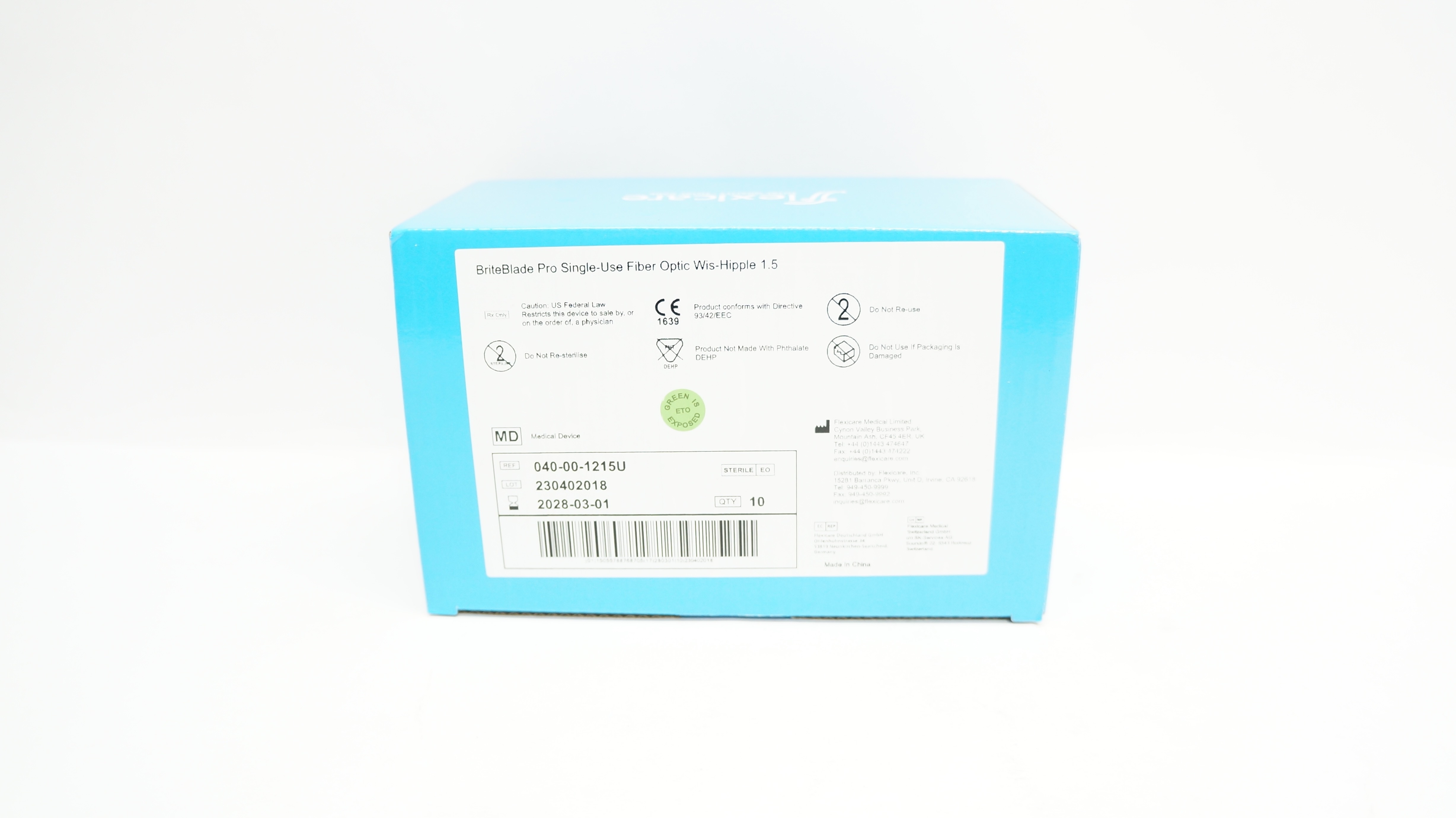 Flexicare 040-00-1215U BriteBlade Pro Fiber Optic Wis-Hipple 1.5 - Box of 10