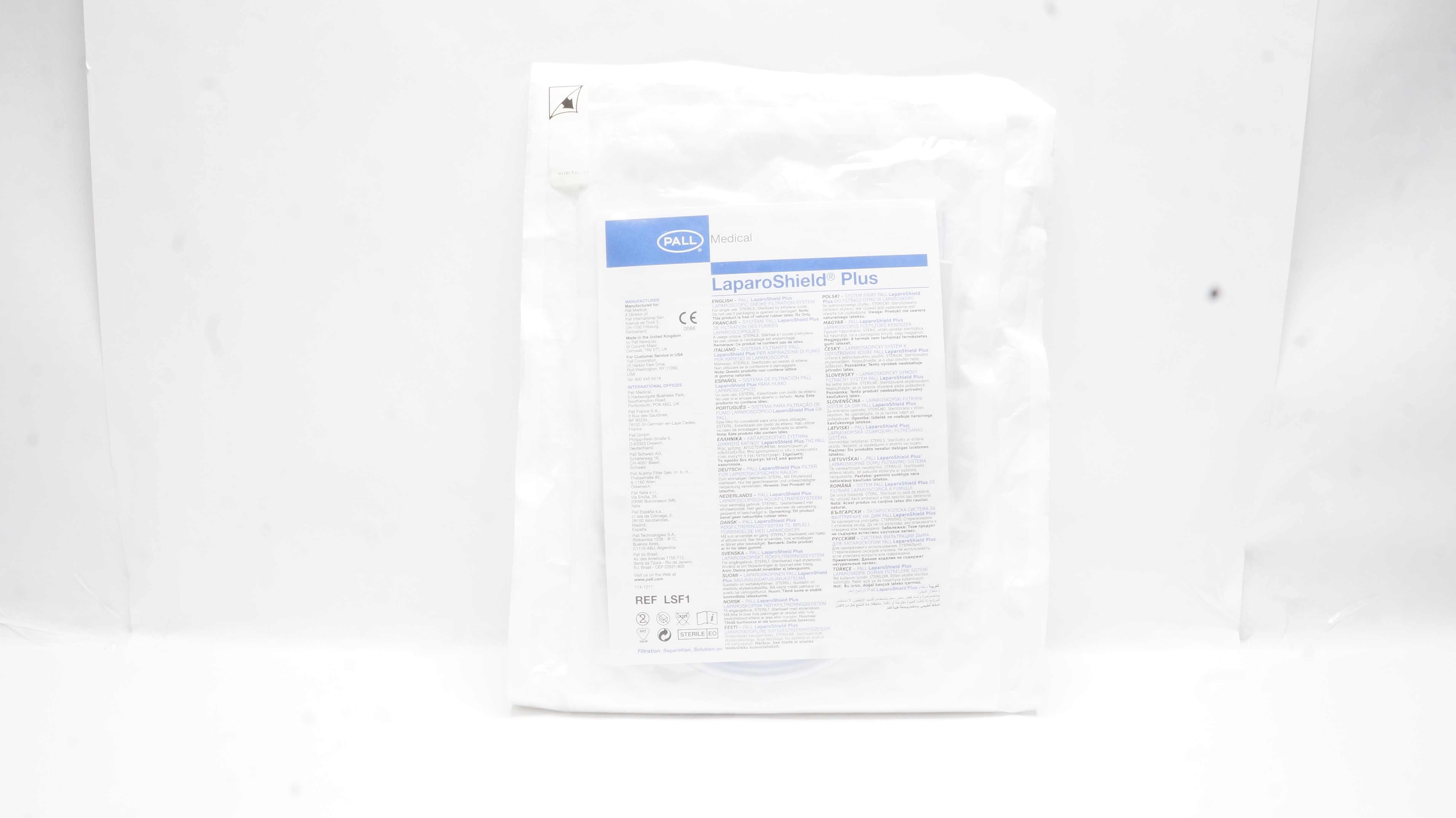 Pall Medical LSF1 LaparoShield Plus Laparoscopic Smoke Filtration System (x)