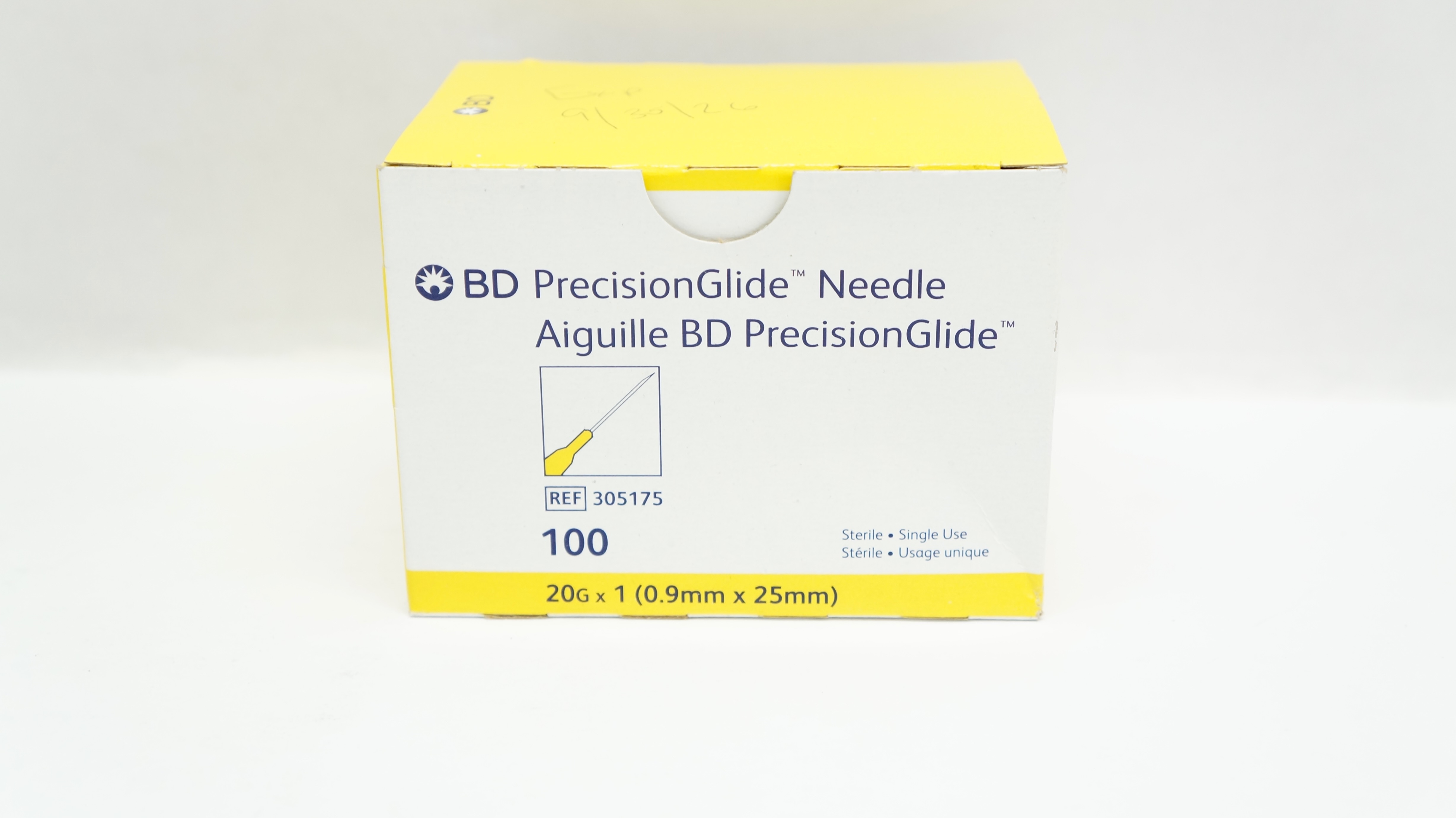 BD 305175 Becton PrecisionGlide Ndle 20G x 1inch - Box of 100