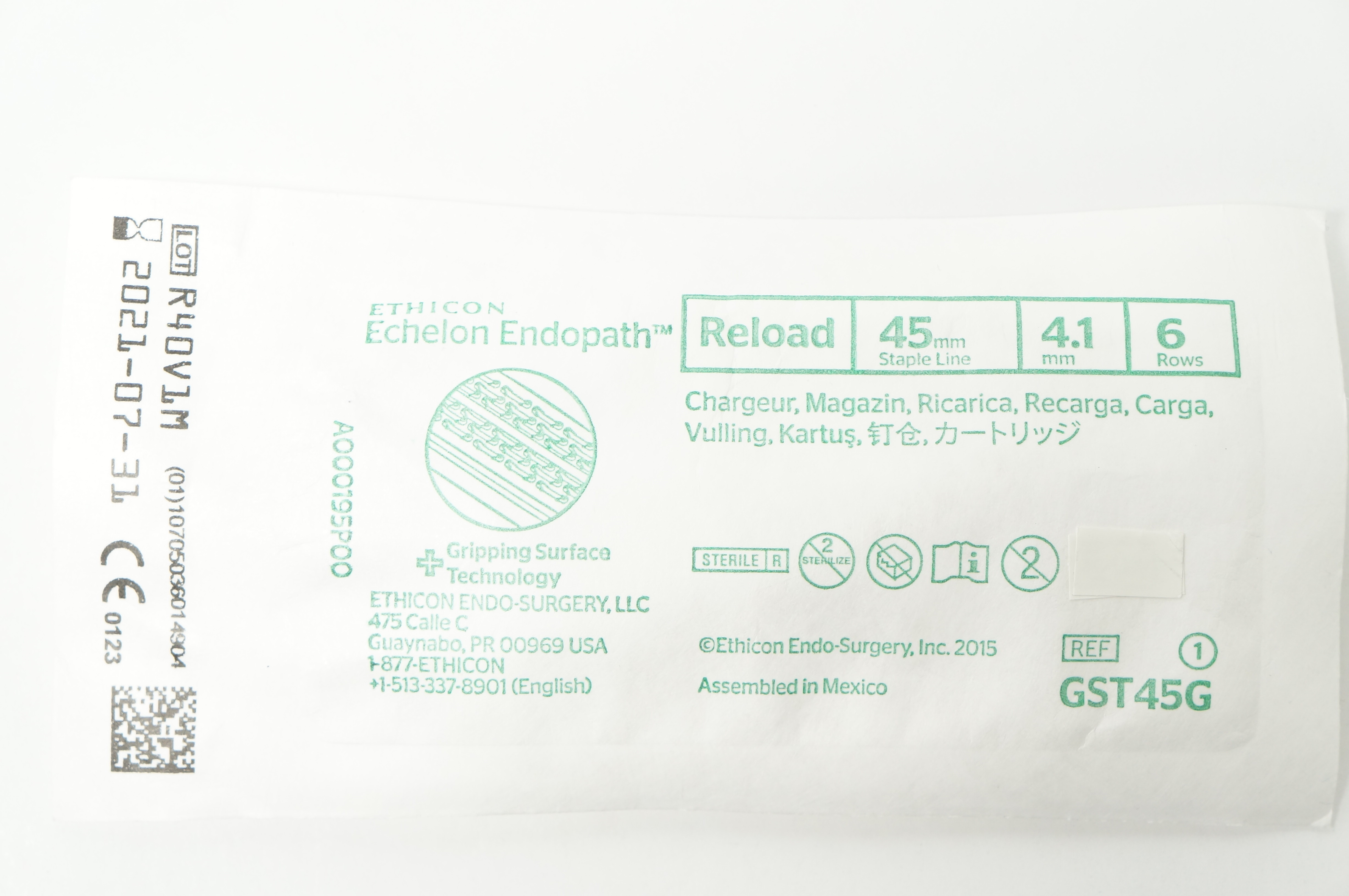 Ethicon GST45G Echelon Endopath Reload 45mm Staple Line 4.1mm 6 Rows (x)