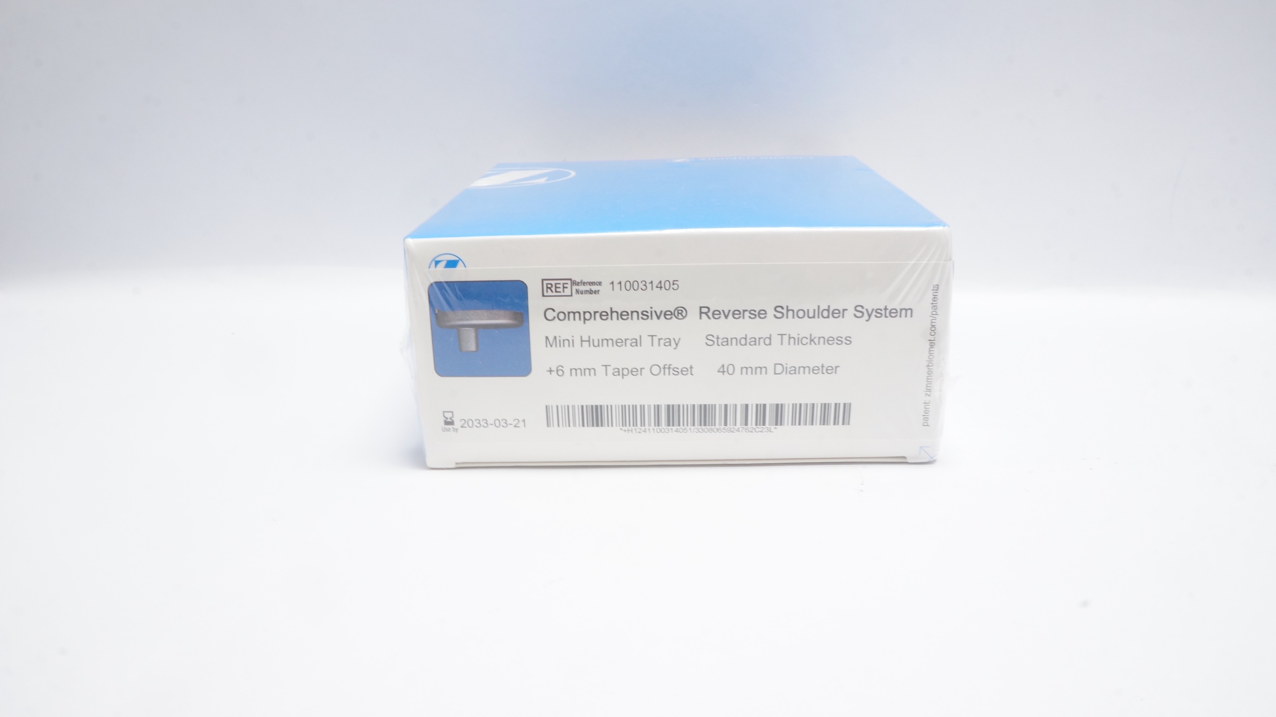 Zimmer 110031405 Comprehensive Reverse Shoulder System +6mm Taper Offset 40mm