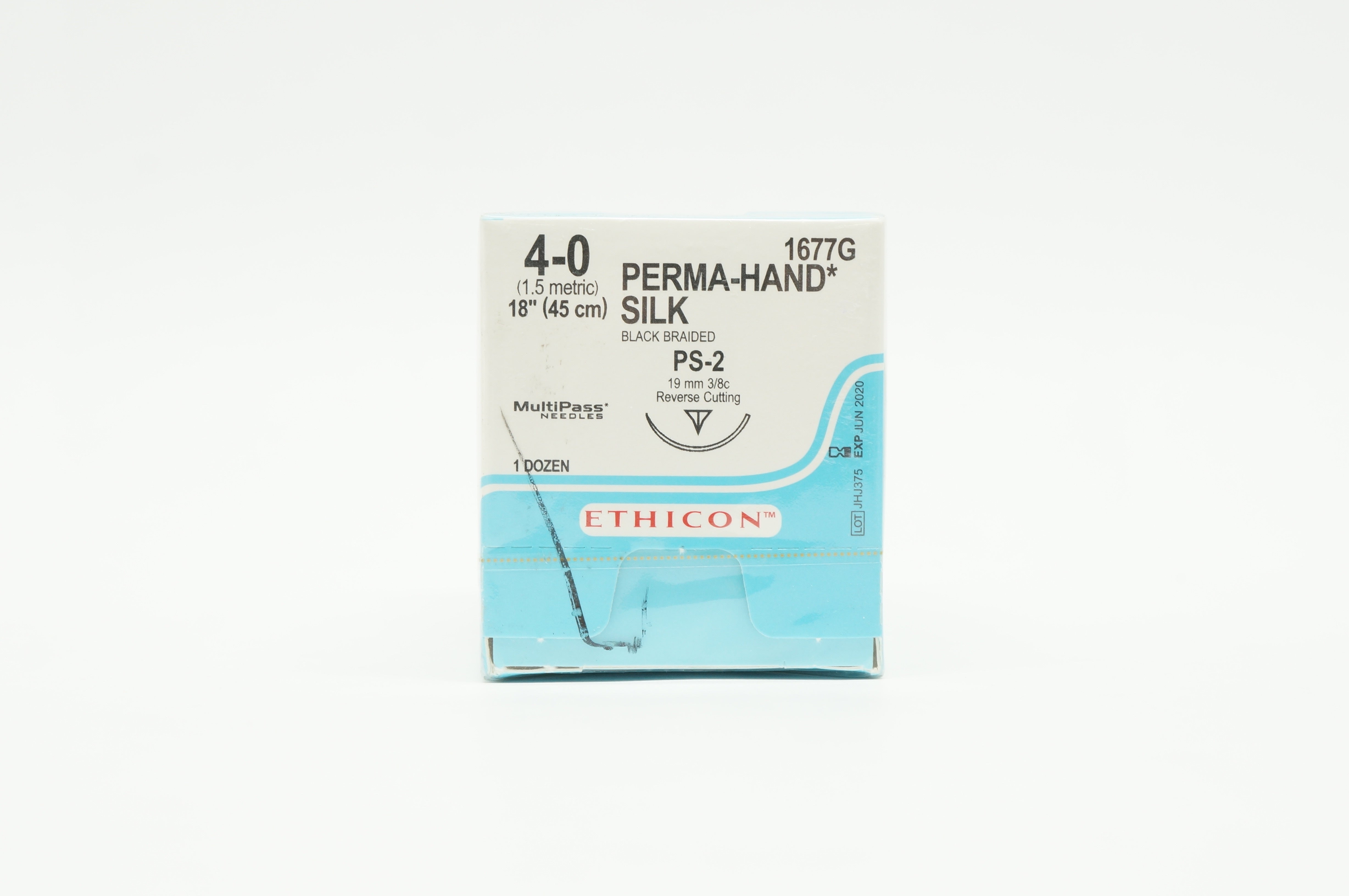 Ethicon 1677G 4-0 PERMA-HAND SILK PS-2 19mm 3/8c 18inch (x) - Box of 12