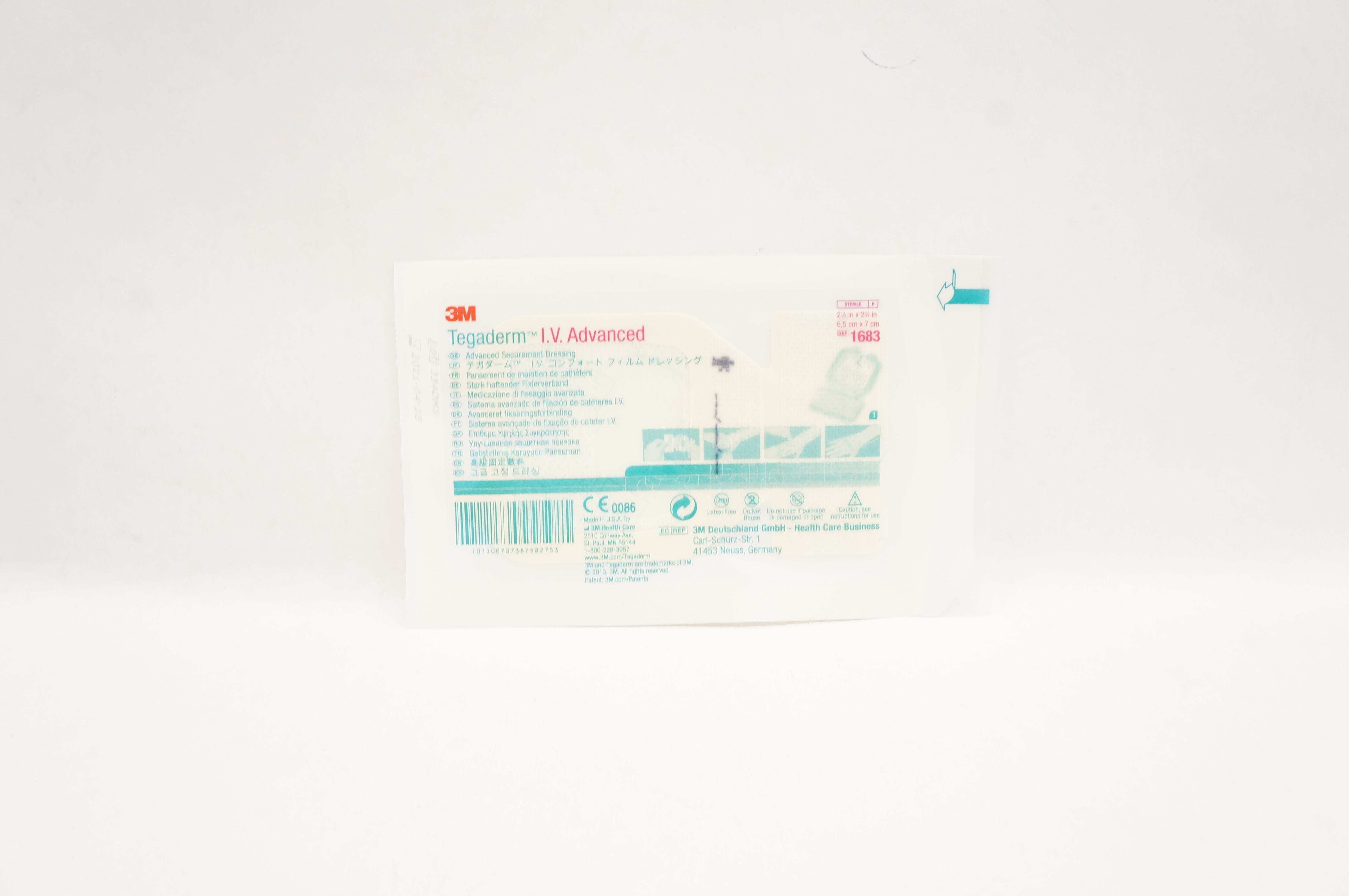 3M 1683 Tegaderm I.V. Advanced Securement Dressing 2 1/2 x 2 3/4 inch (x)
