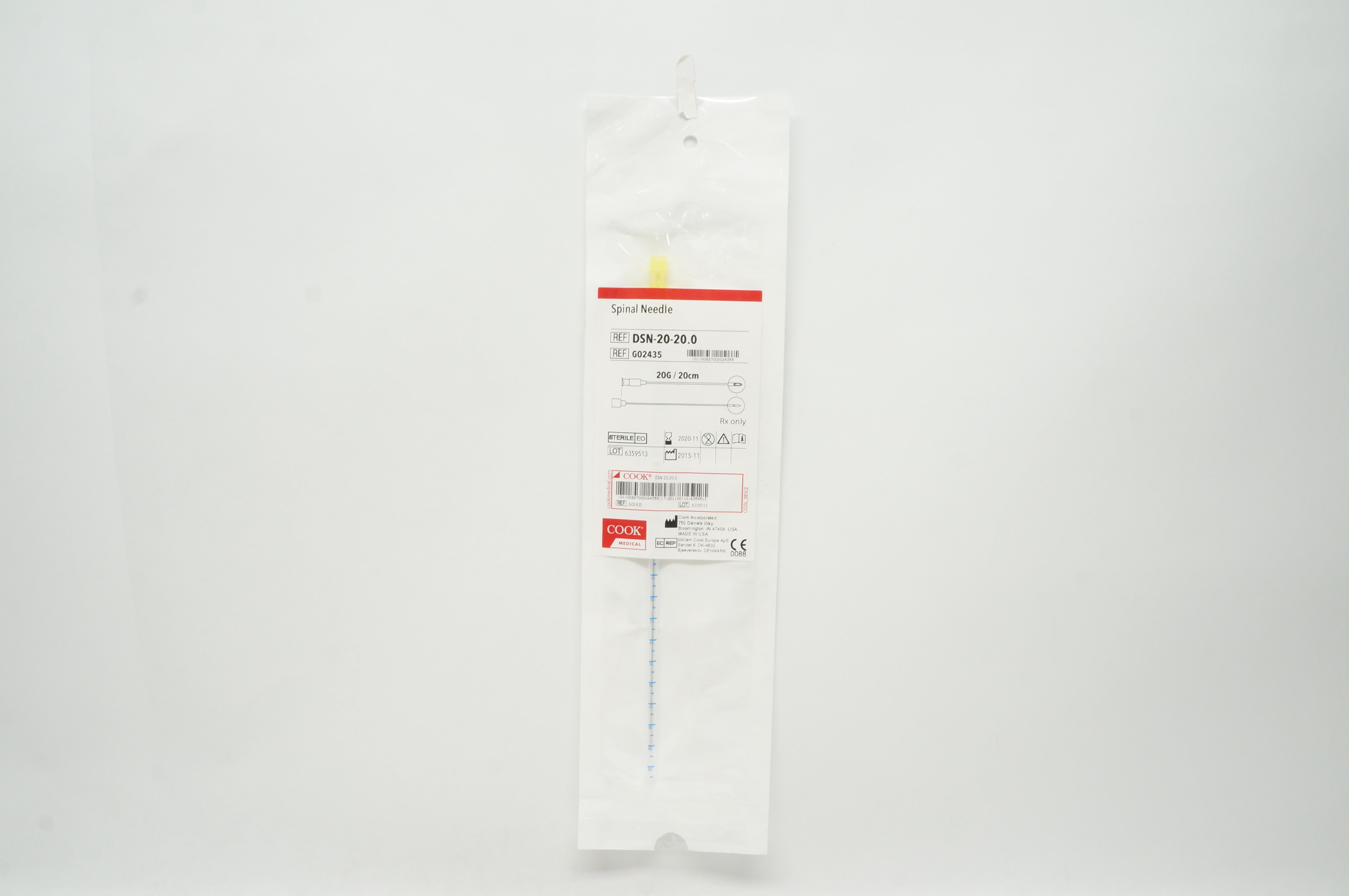 Cook Medical G02435 Spinal Needle 20G/20cm (x)