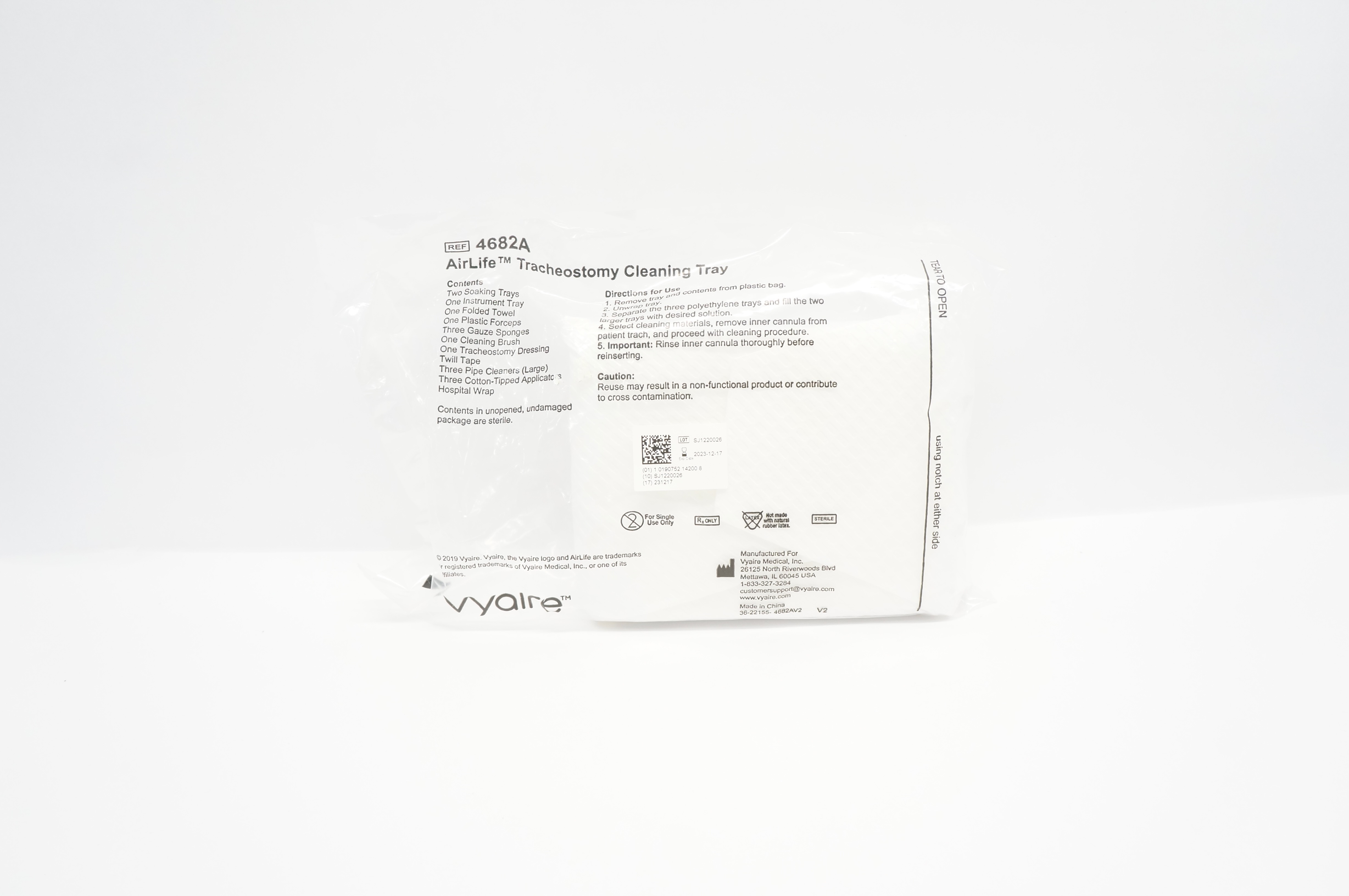 Vyaire 4682A AirLife Tracheostomy Cleaning Tray