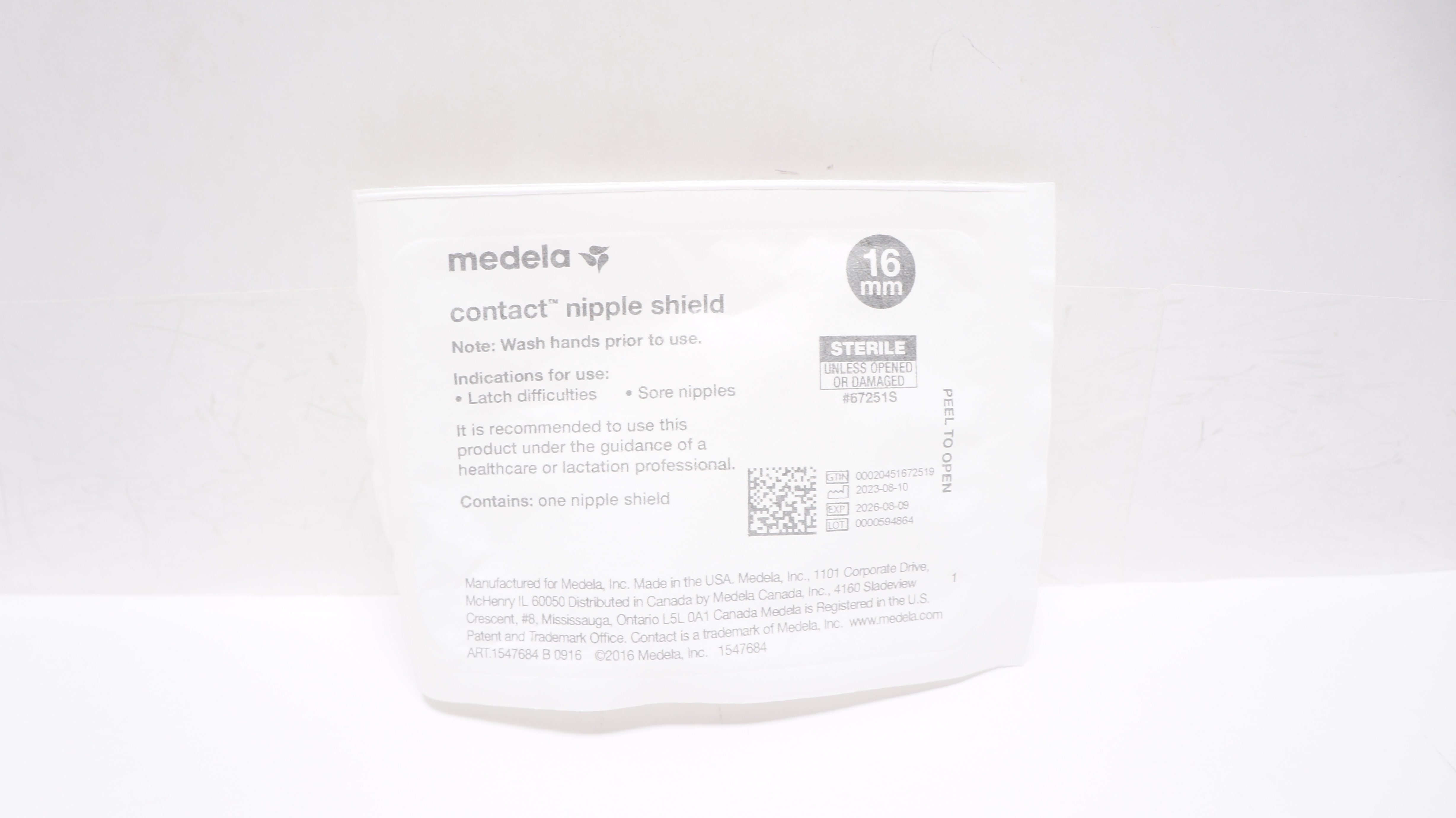 Medela 67251S Contact Nipple Shield 16 mm