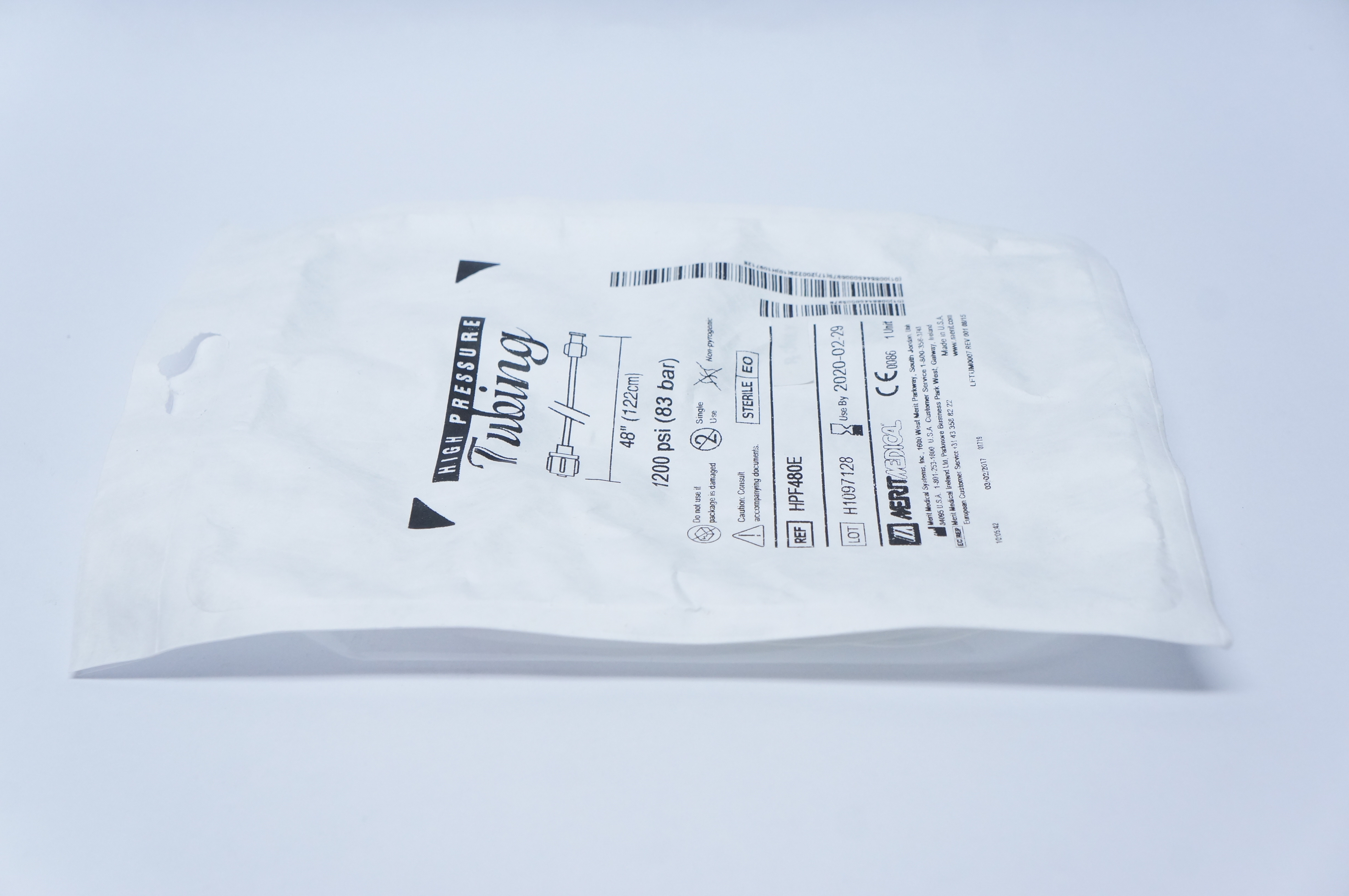 Merit Medical HPF480E High Pressure Tubing 48inch, 1200 PSI (x)