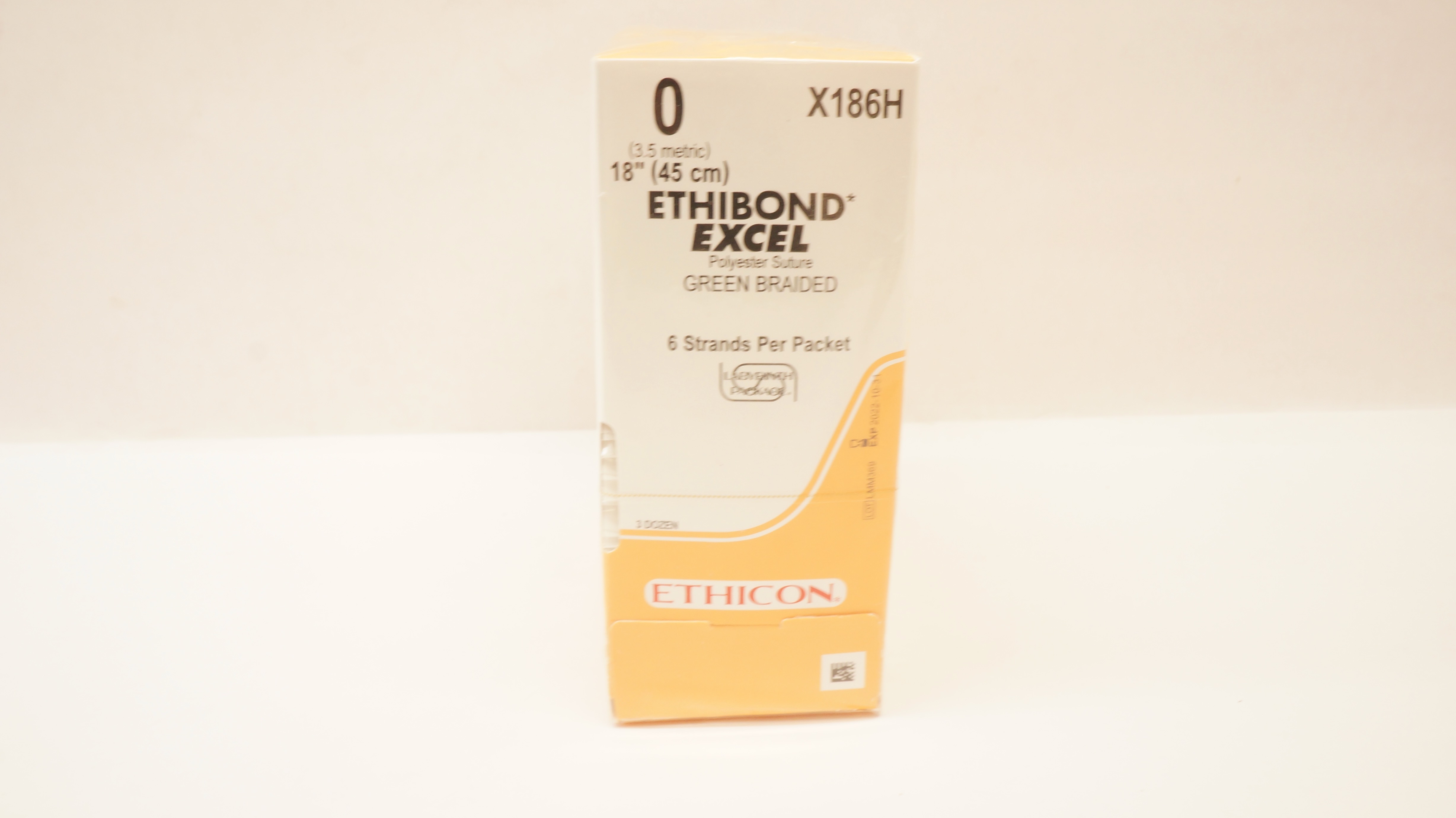 Ethicon X186H 0 ETHIBOND EXCEL Polyester Stre 18 inch (x) - Box of 36
