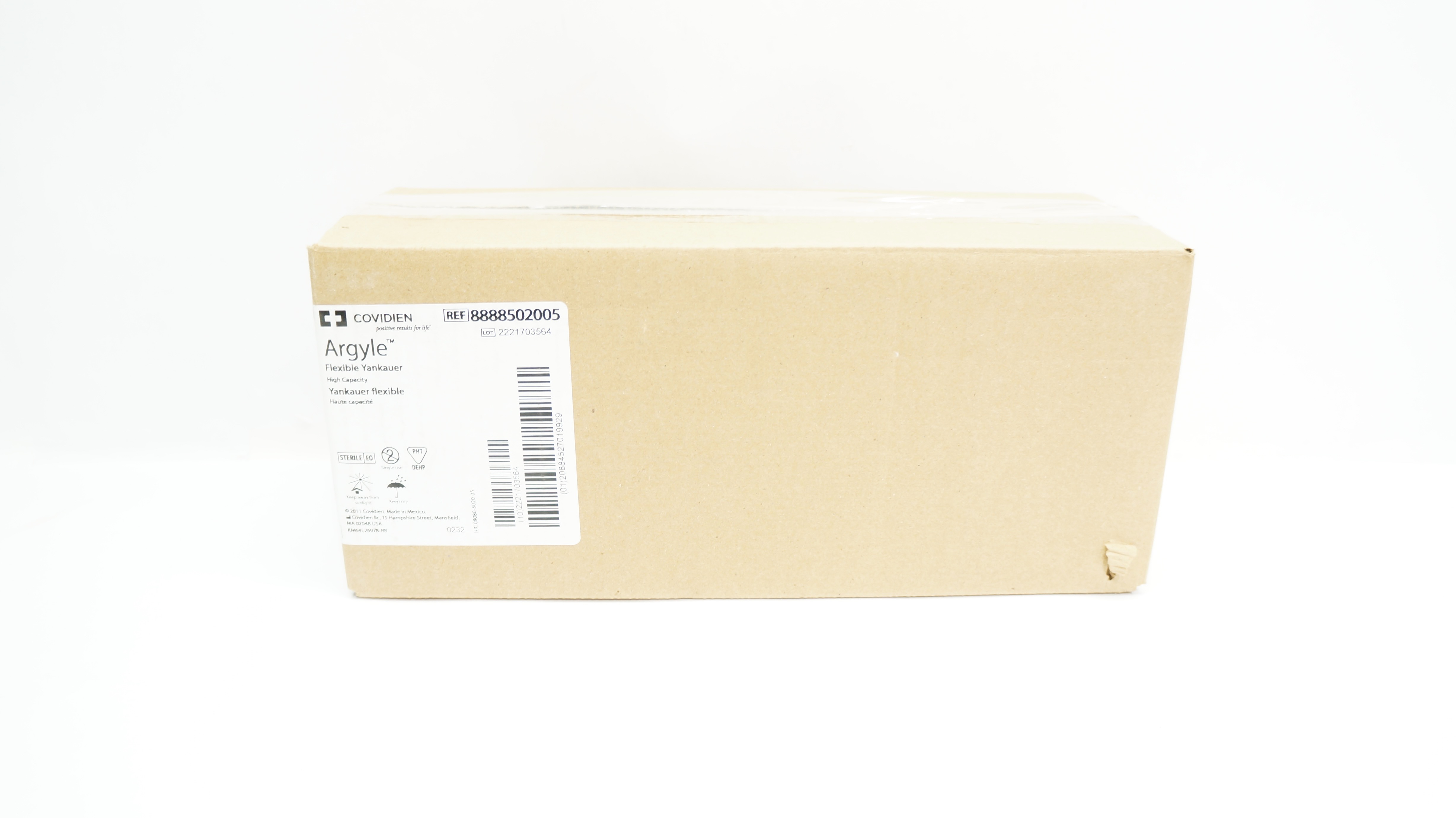 Covidien 8888502005 Argyle Flexible Yankauer Suction High Capacity - Box of 50