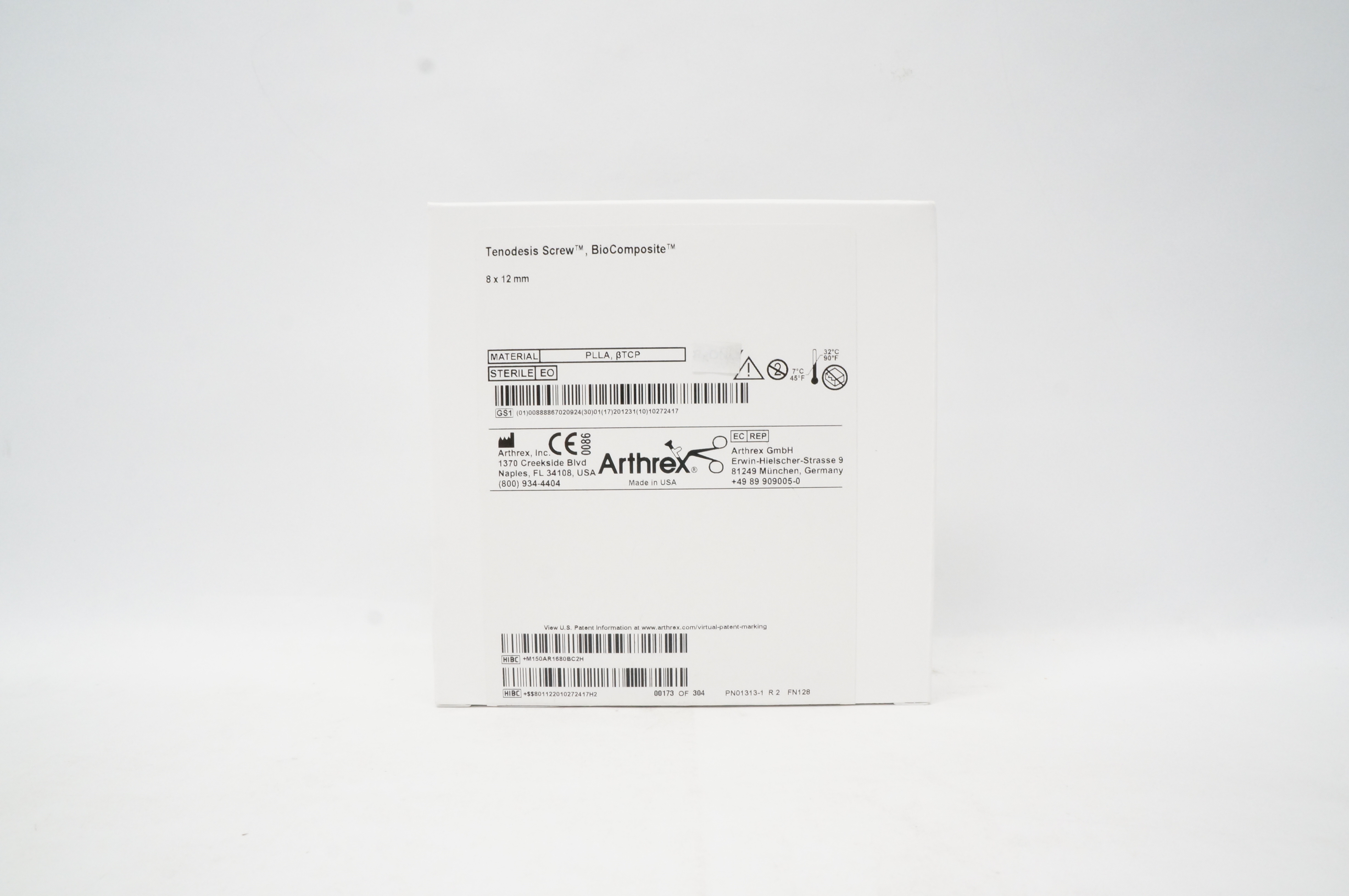 Arthrex AR-1680BC BioComposite, Tenodesis Screw 8 x 12mm (x)