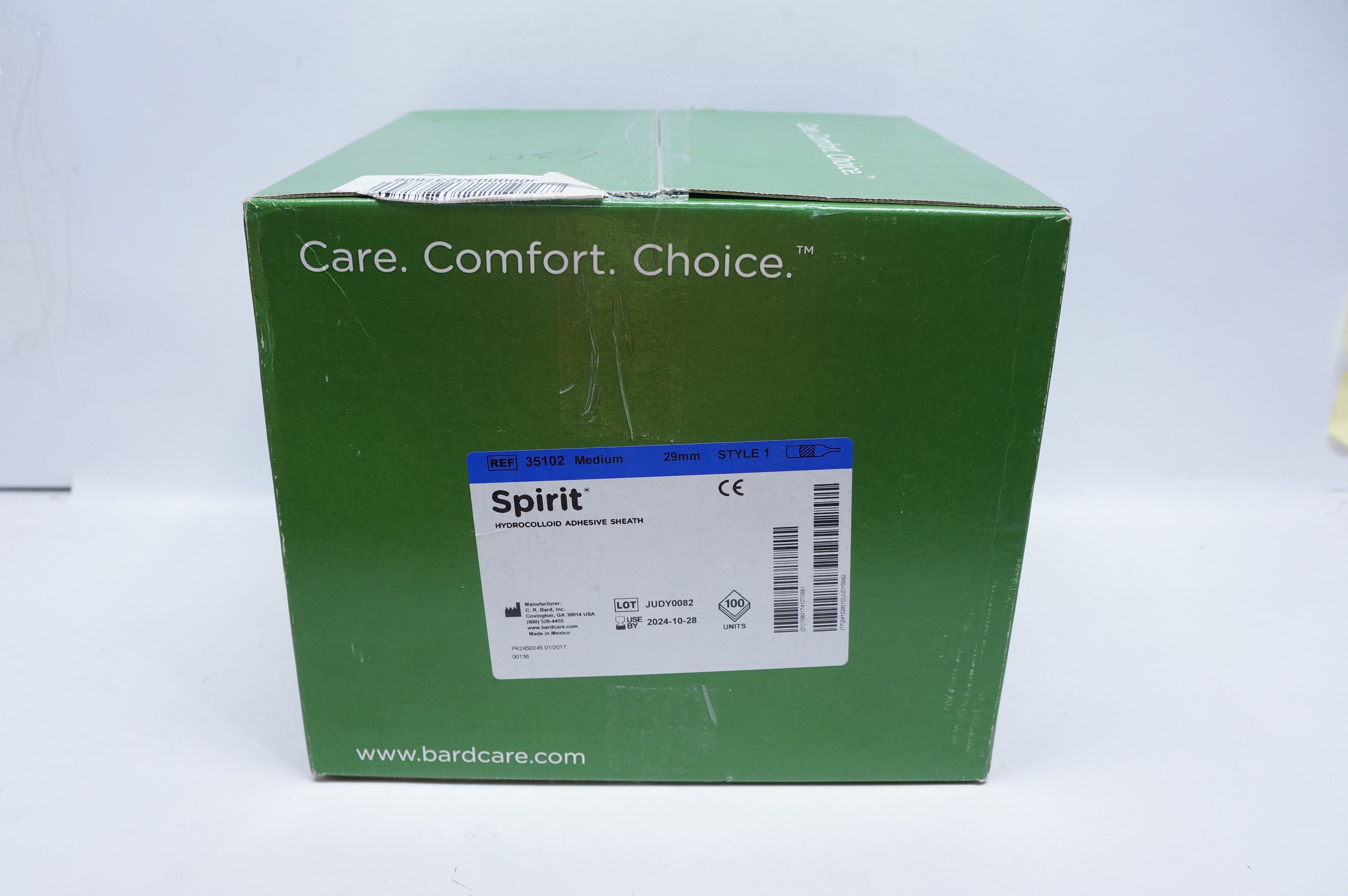 Bard 35102 Spirit Hydrocolloid Adhesive Sheath 29mm, Medium - Box of 100