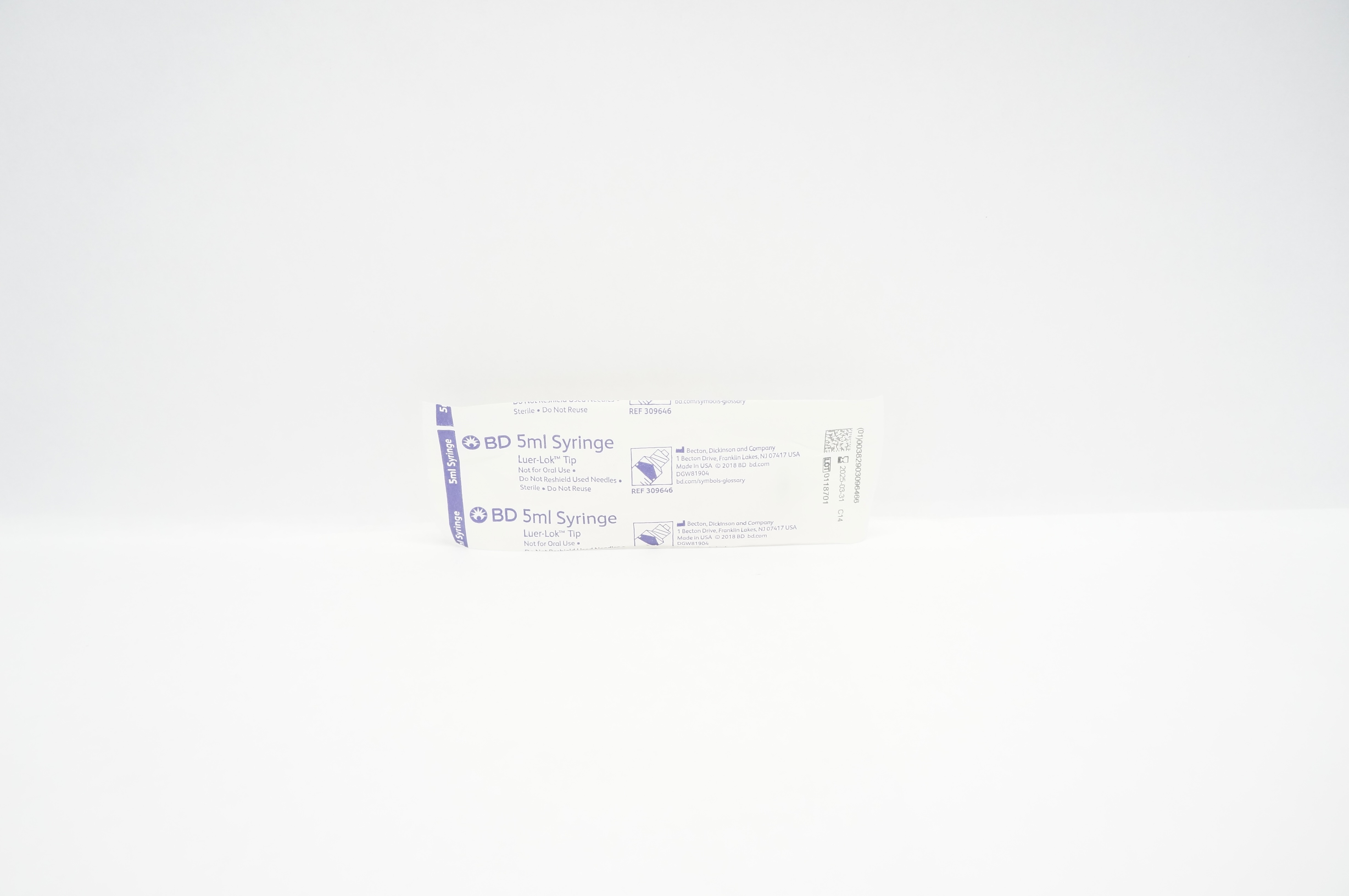 BD 309646 Syringe Luer Lok Tip 5 ml