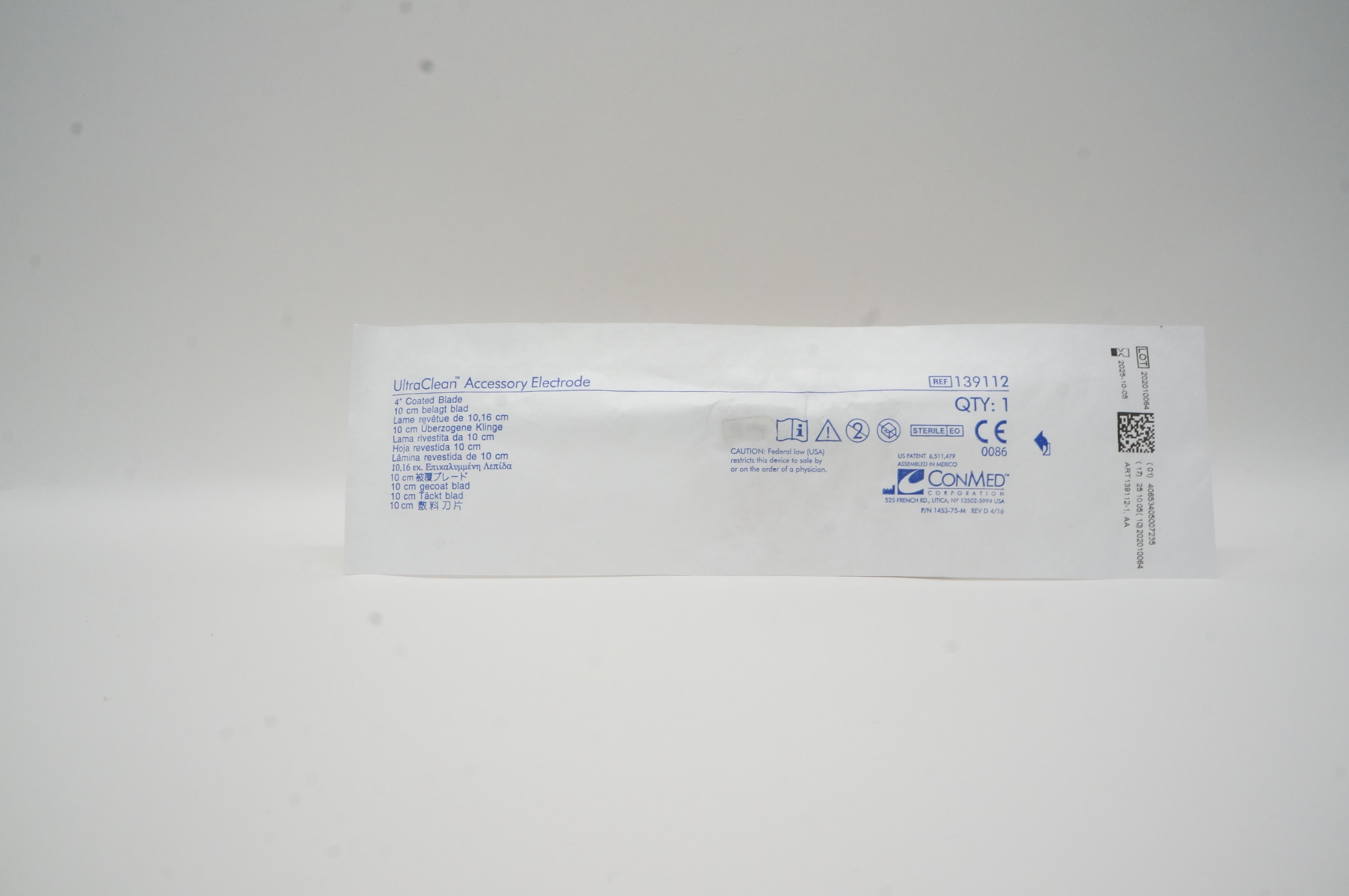 ConMed 139112 UltraClean Accessory Electrode