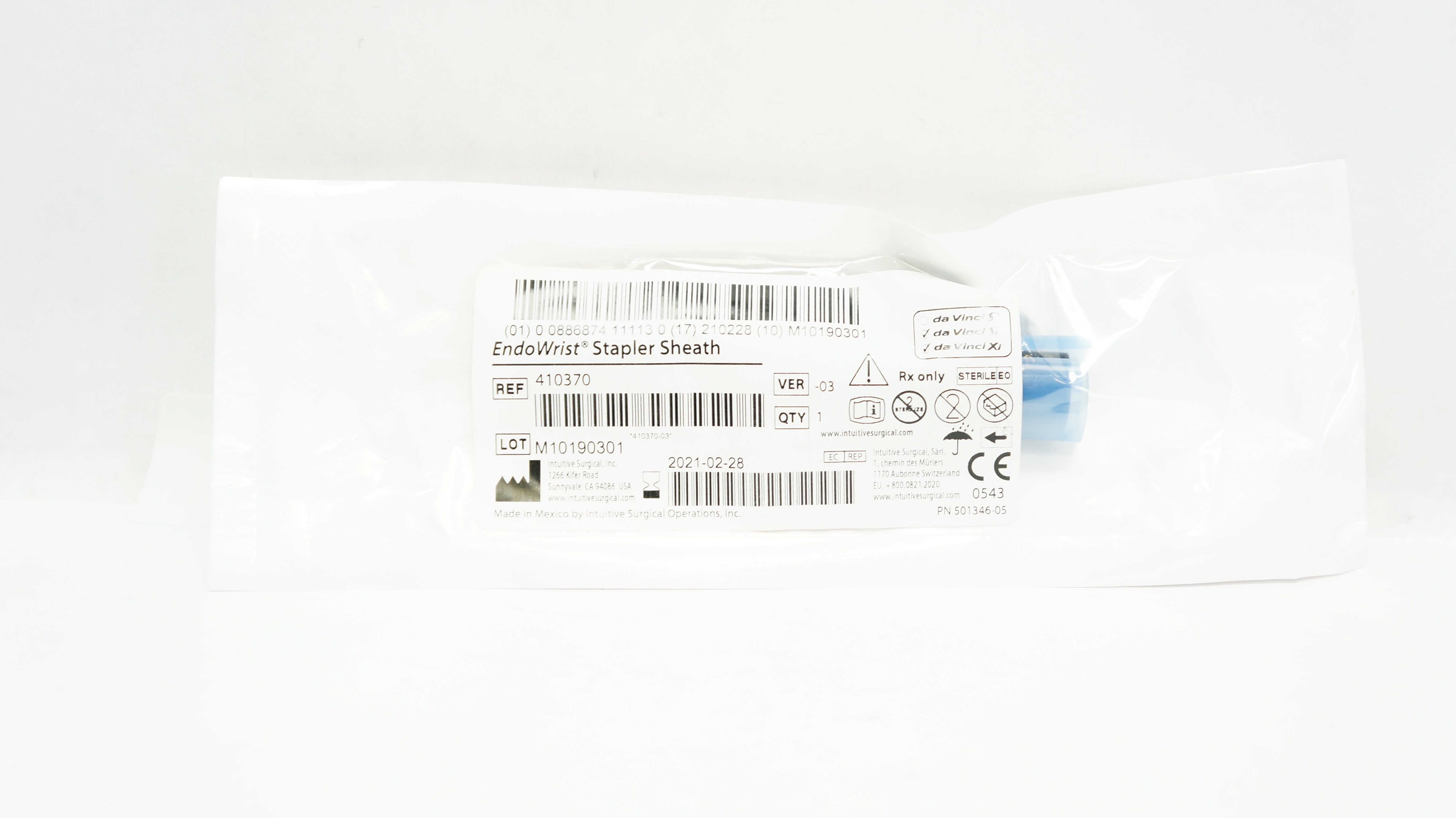 Intuitive Surgical 410370 da Vinci Si da vinci Xi EndoWrist Stapler Sheath (x)