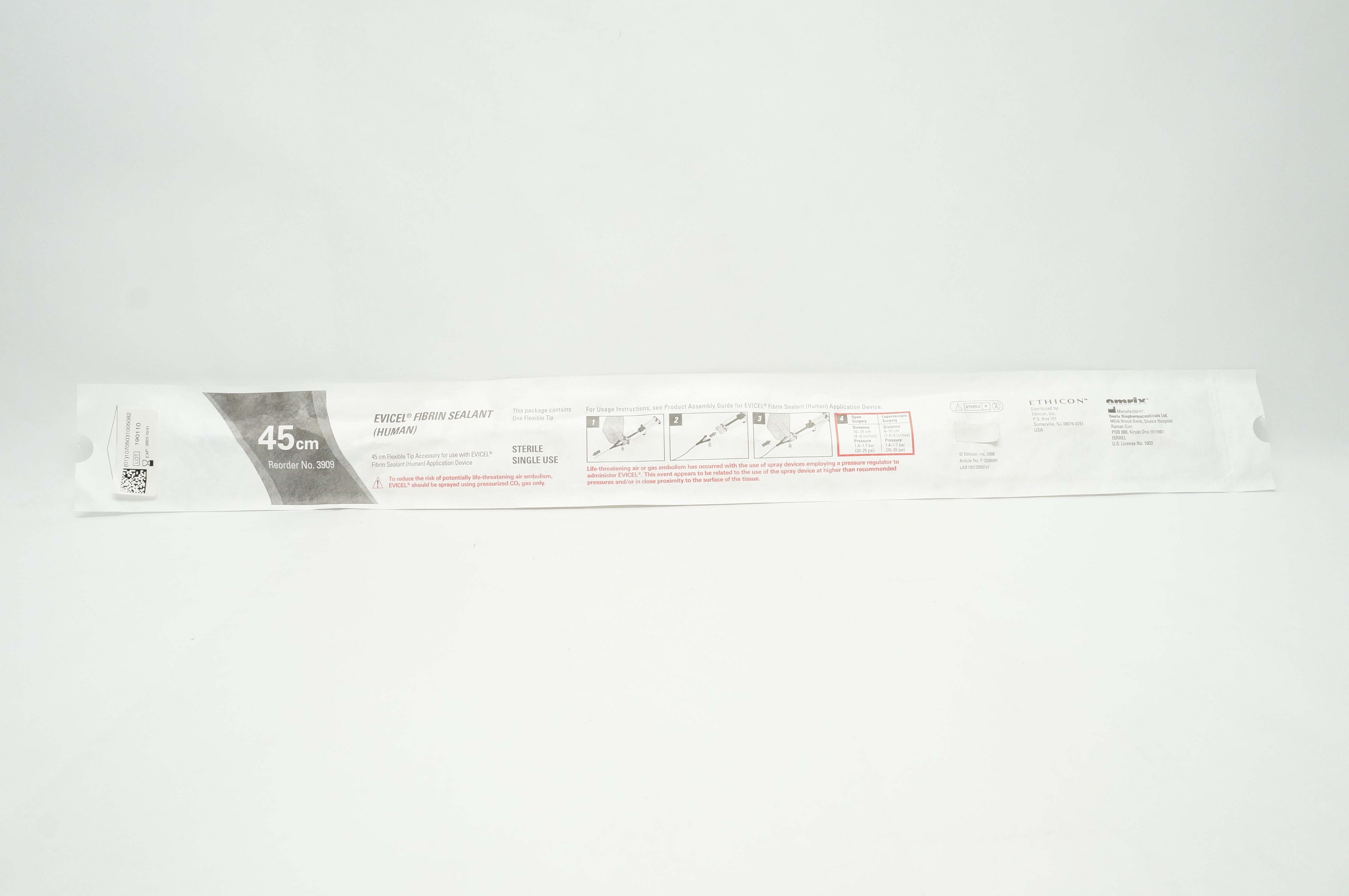 Omrix 3909 Evicel Fibrin Sealant (Human) 45cm