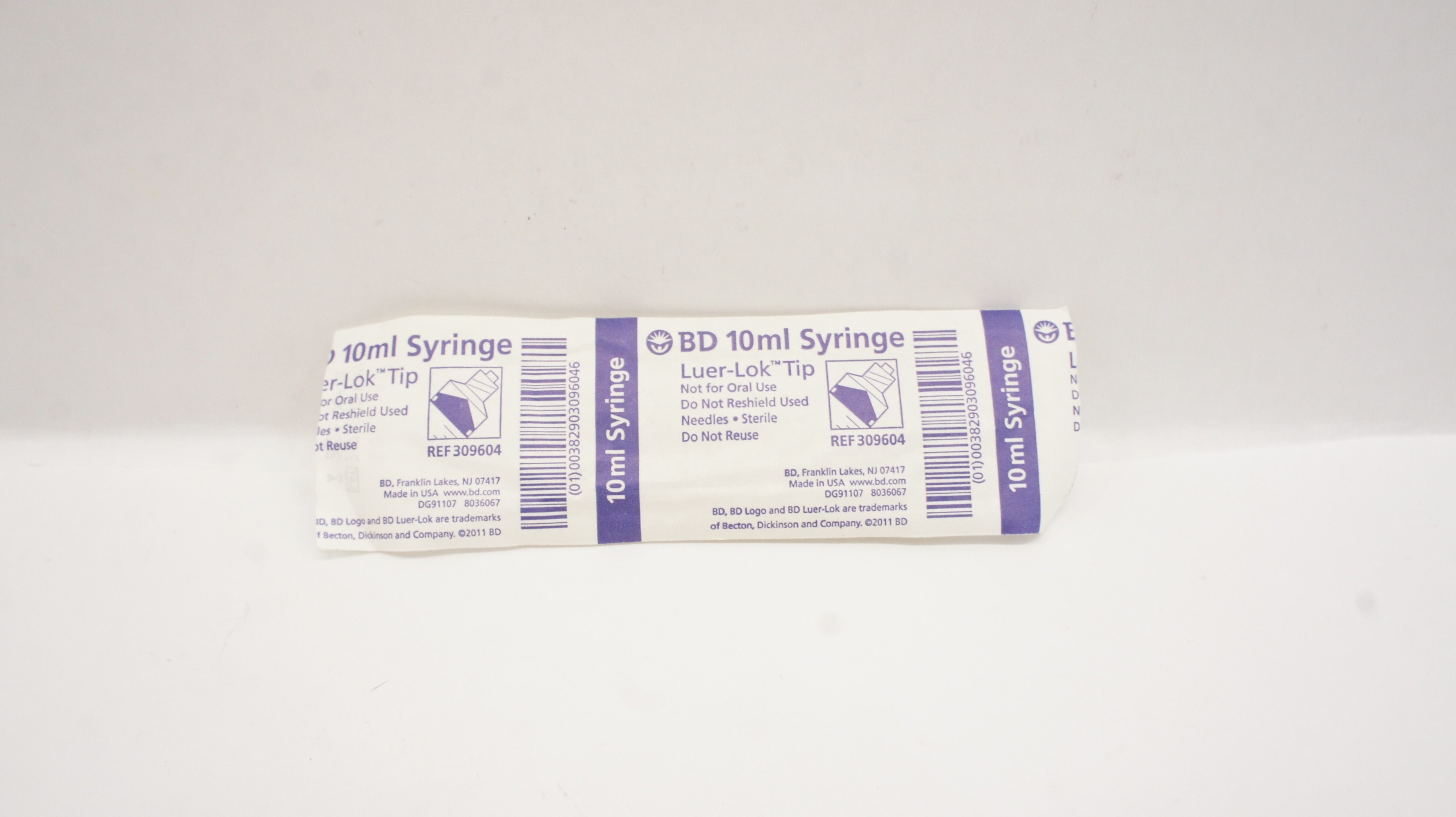 BD 309604 Luer-Lok Tip Syringe 10ml (x)