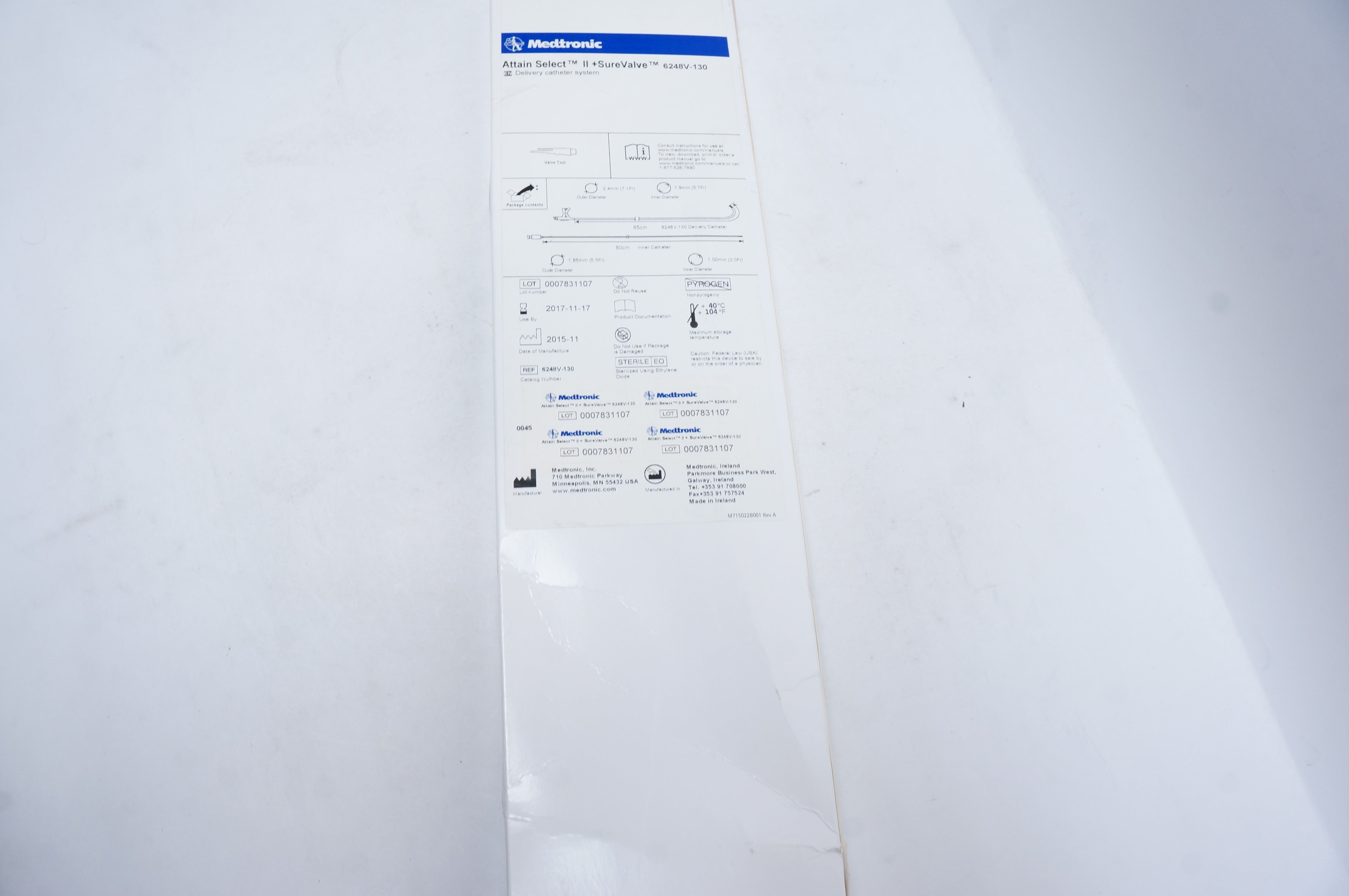 Medtronic 6248V-130 Attain Select II + SureValve Delivery Cath. System 7.1Fr.(x)