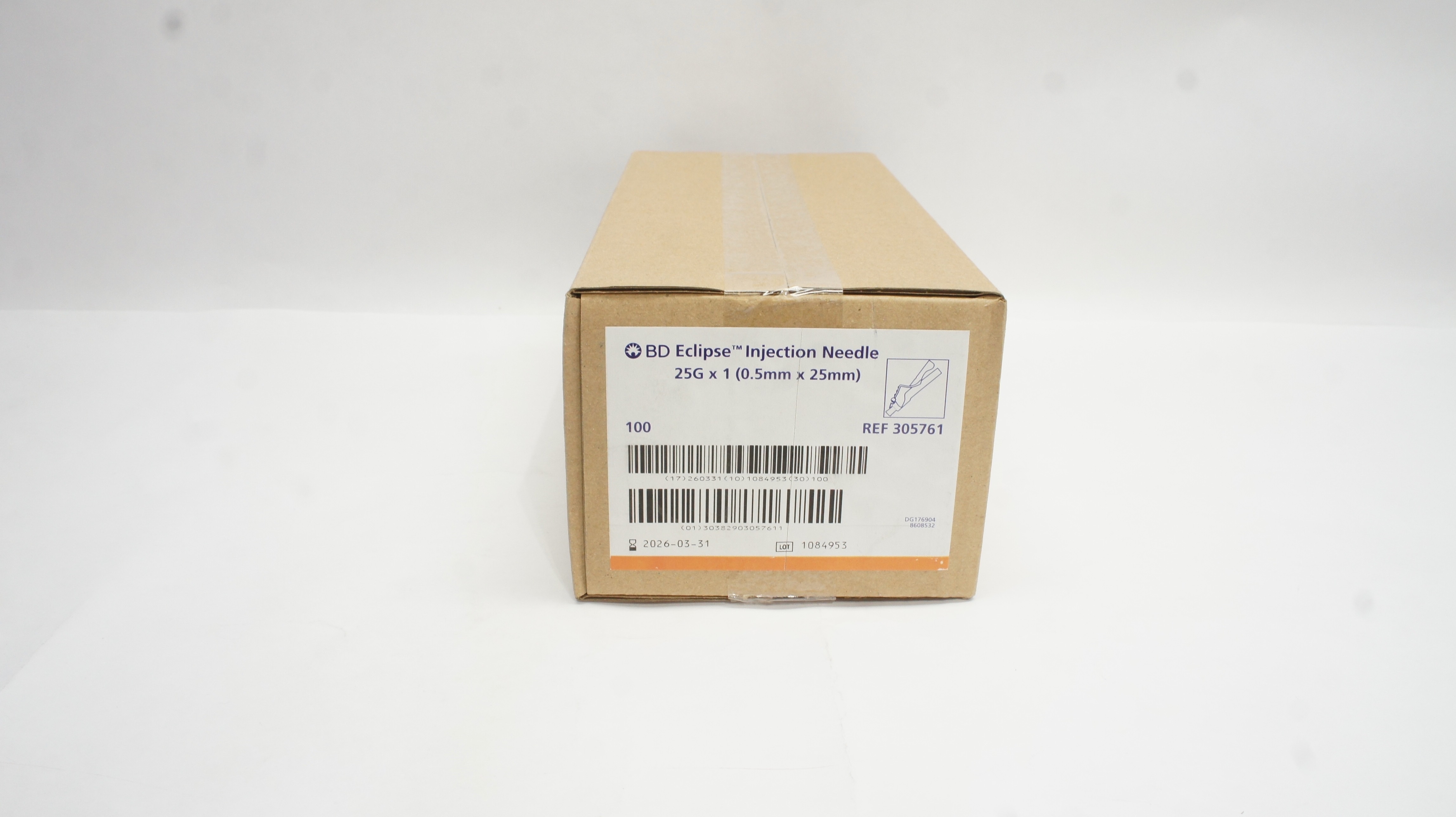 BD 305761 Eclipse Injection Ndle 25G x 1 - Box of 100