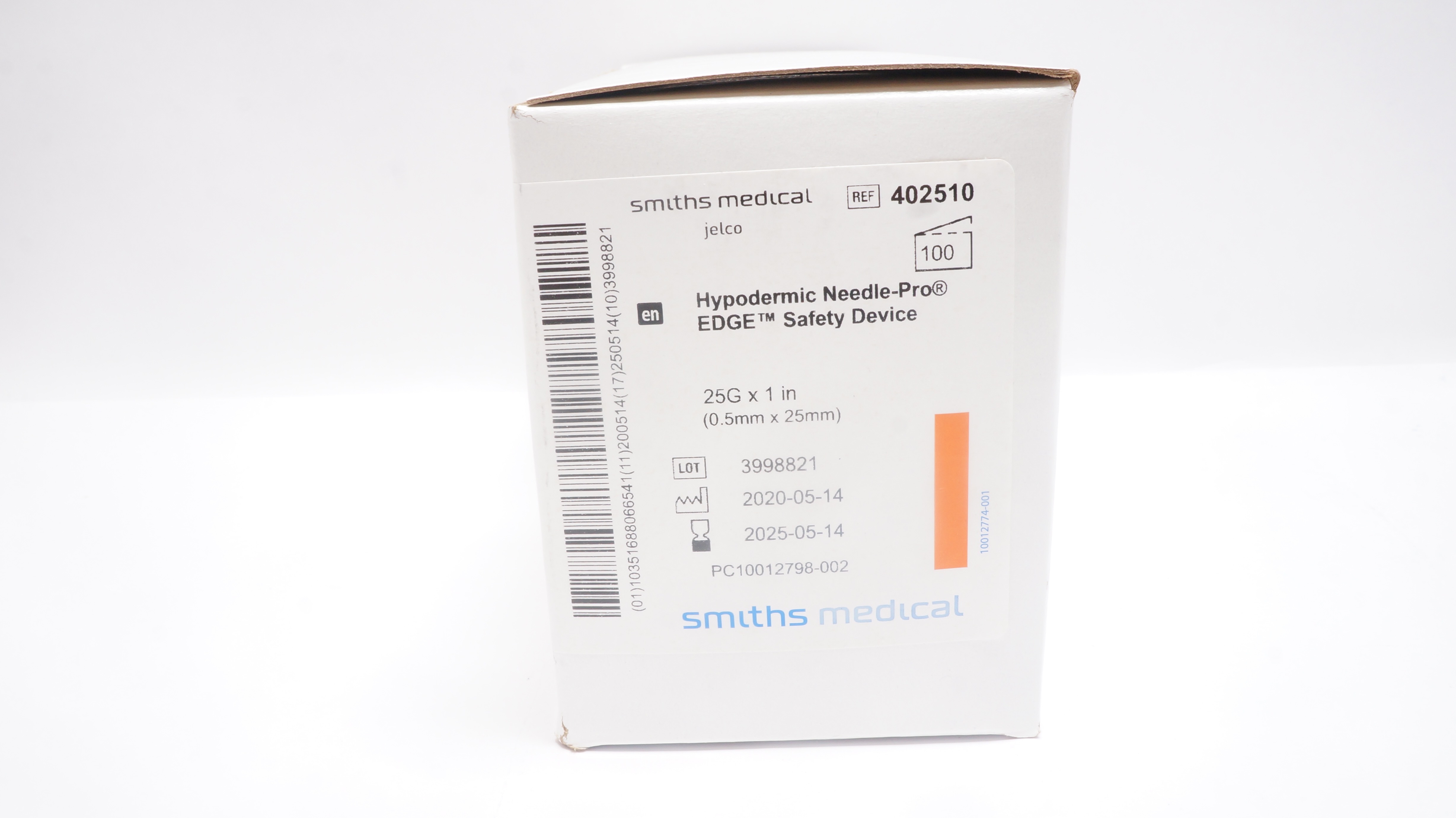 Smiths Medical 402510 Ndle-Pro EDGE, Safety Device 25G x 1inch - Box of 100