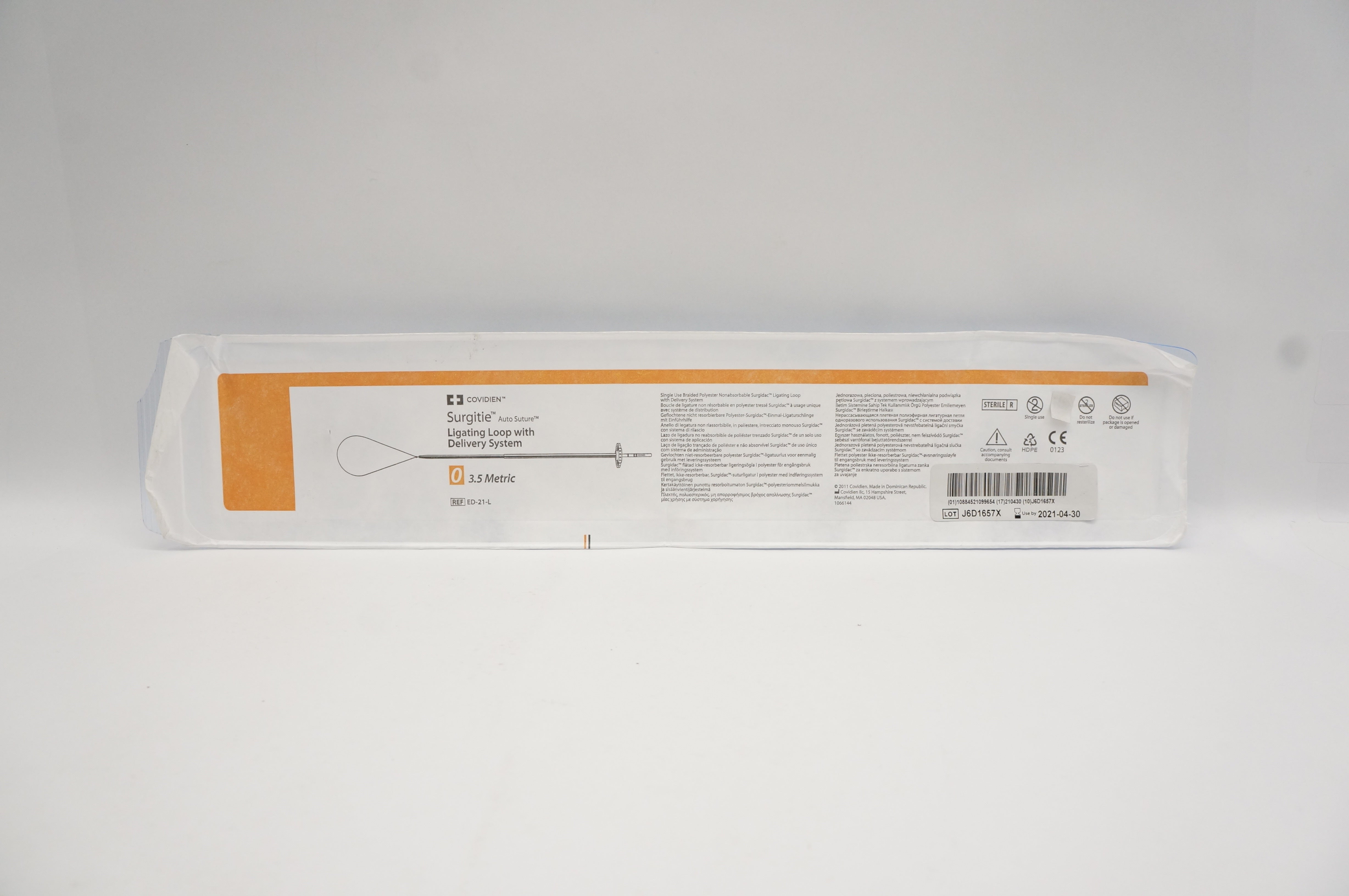 Covidien ED-21-L Surgitie Ligating Loop with Delivery System 3.5 Metric (x)