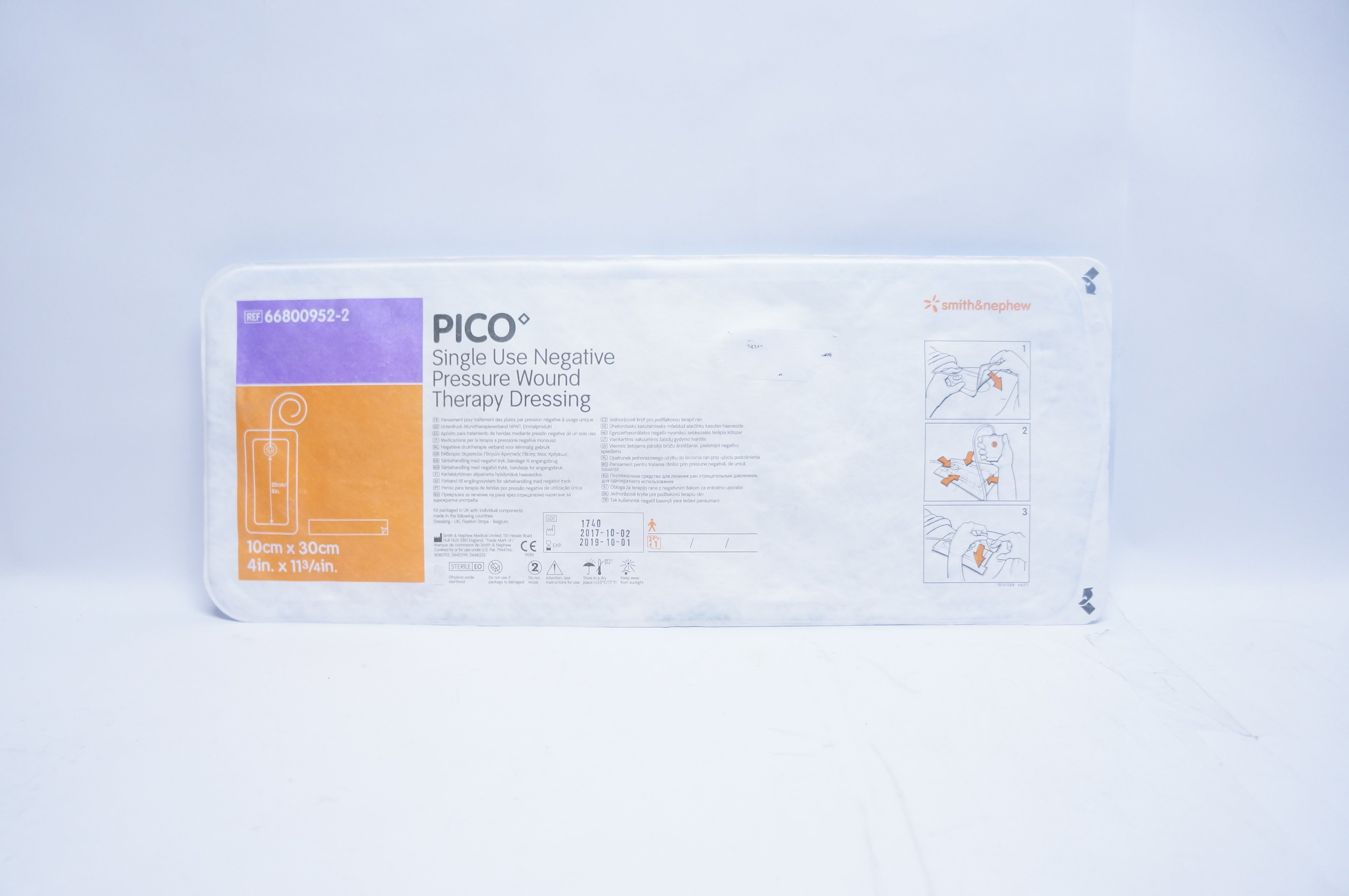 Smith&Nephew 66800952-2 PICO Wound Therapy Dressing 4inch x 11-3/4inch (x)