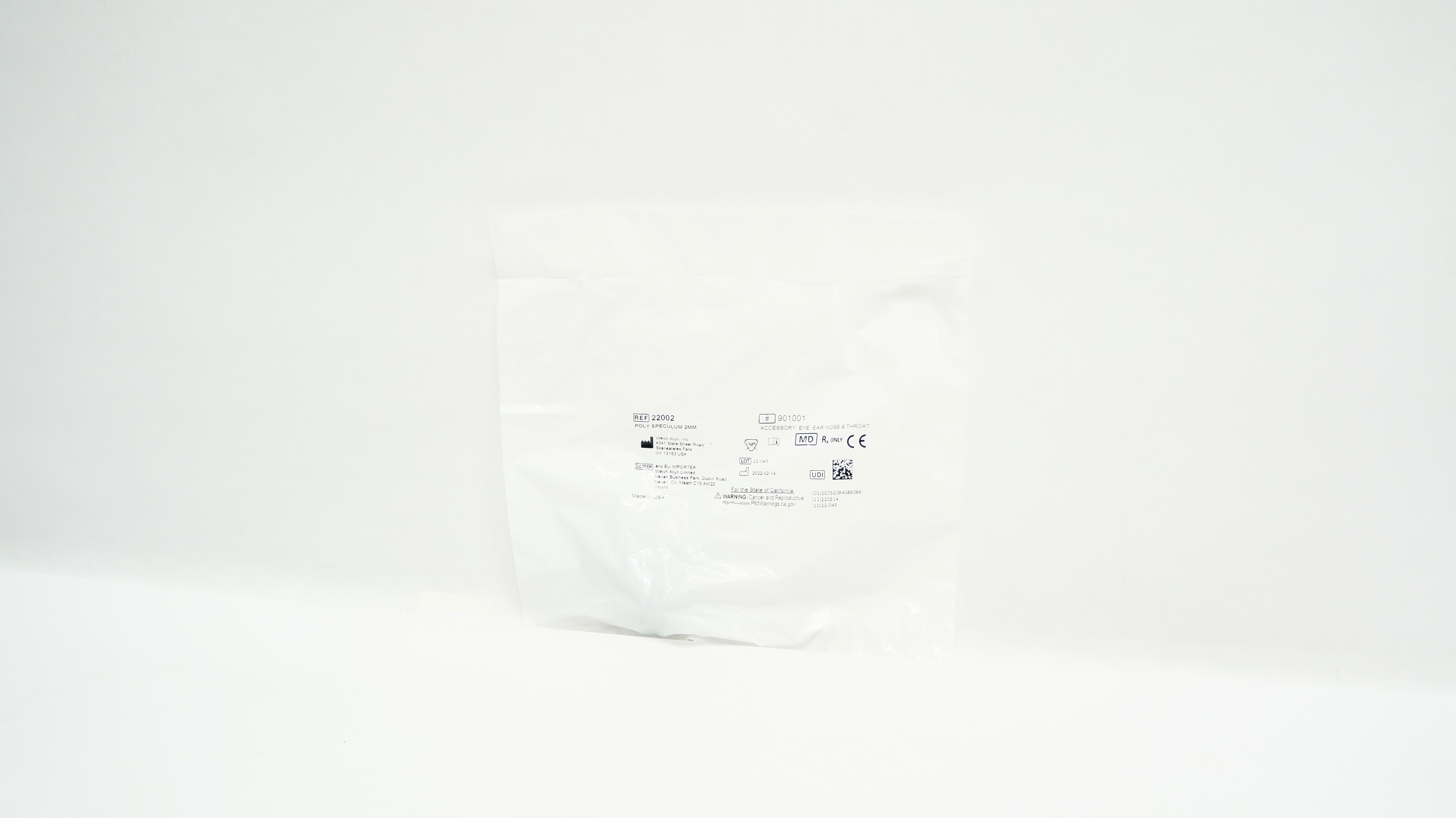 Welch Allyn 22002 Accessory, Eye, Ear Nose & Throat Poly Speculum 2mm