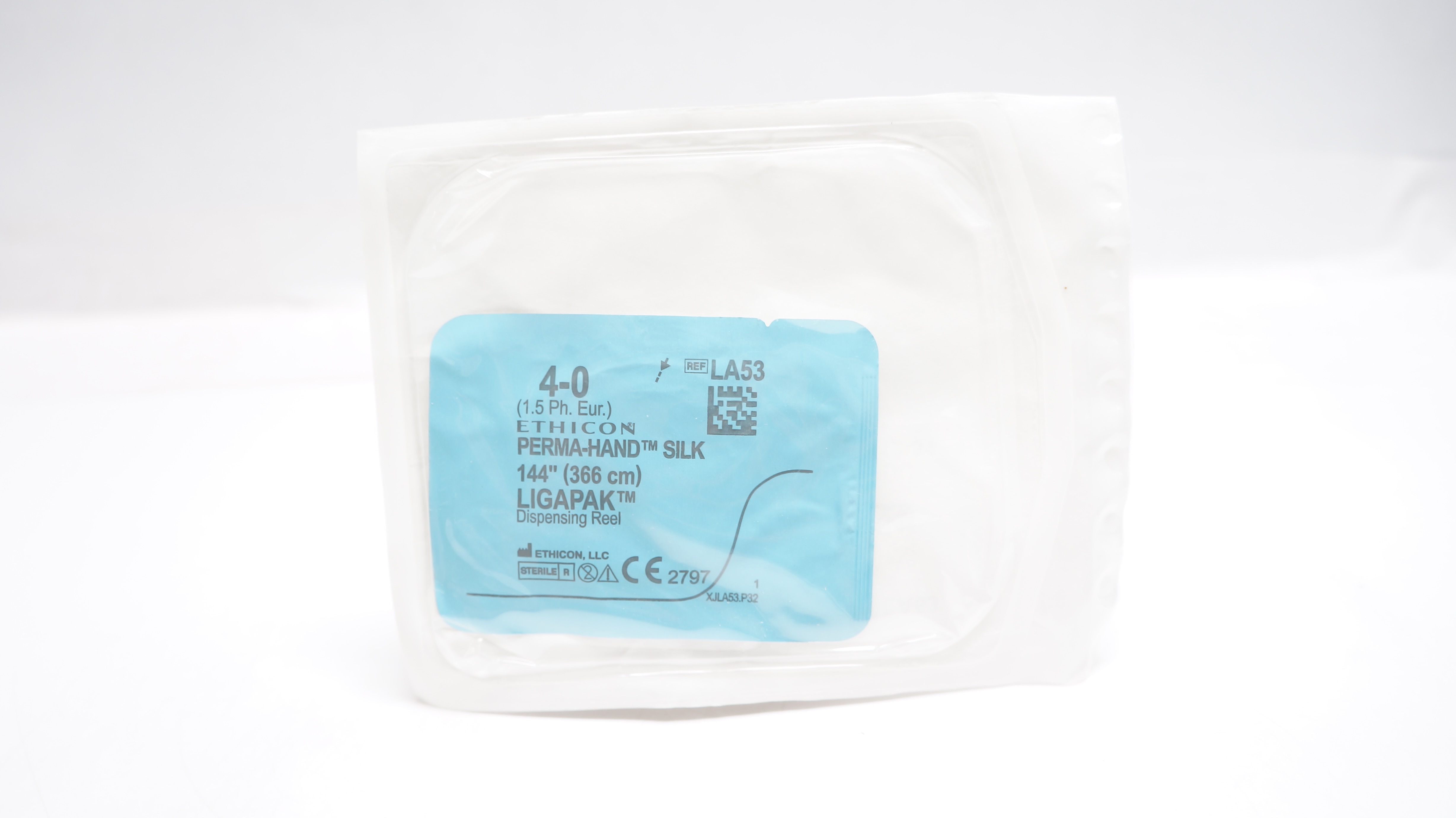 Ethicon LA53 4-0 PERMA-HAND SILK Stre LIGAPAK Dispensing Reel, 144 inch