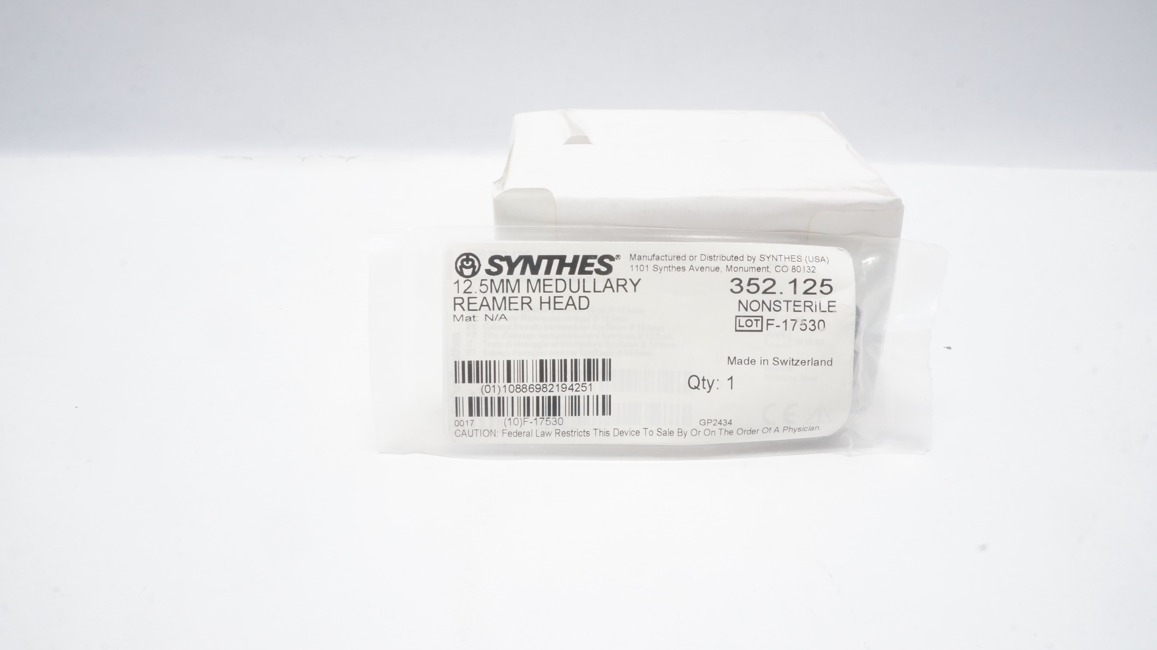 Synthes 352.125 Medullary Reamer Head 12.5mm