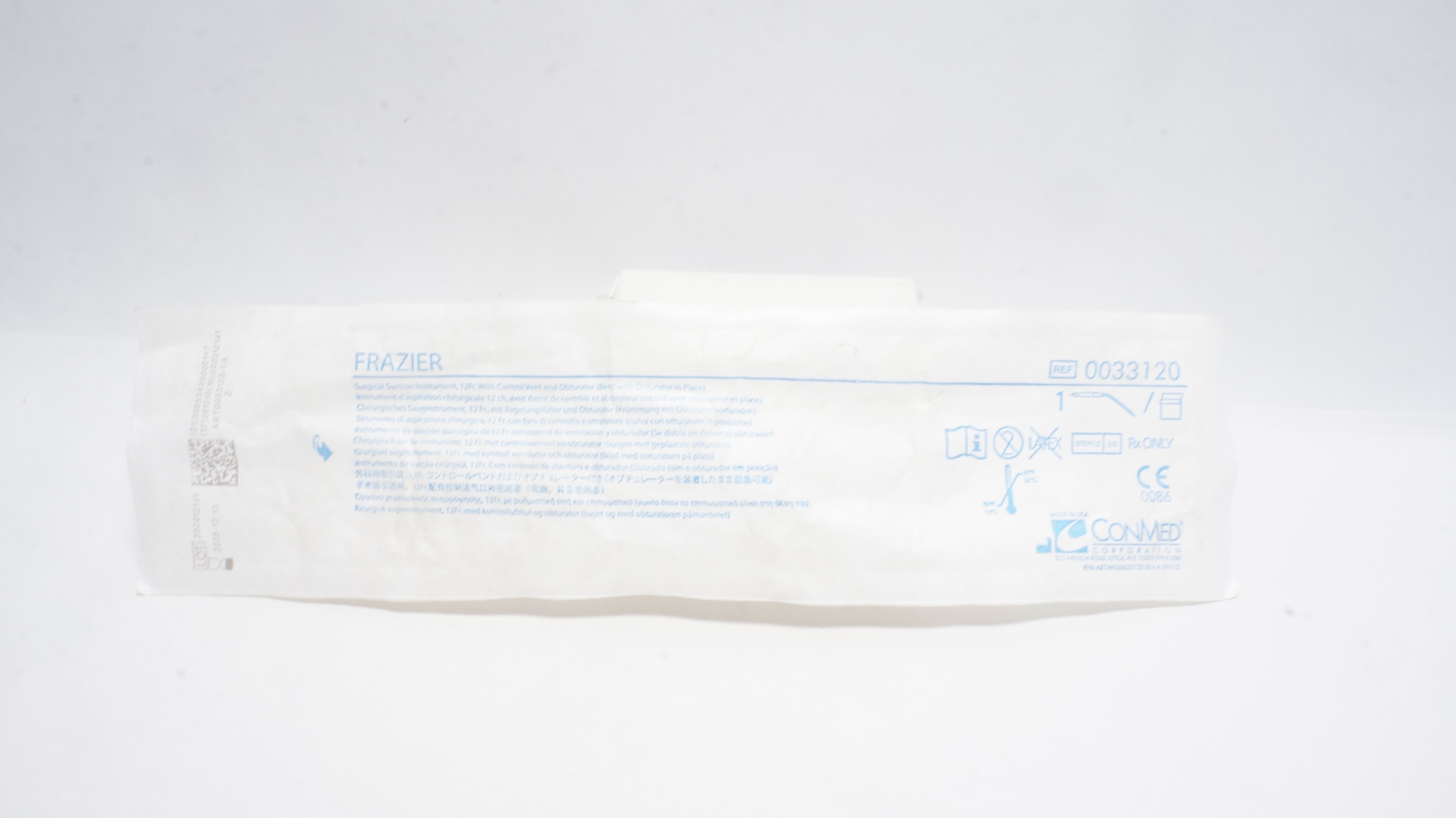ConMed 0033120 Frazier Surgical Suction Instrument 12Fr (x)