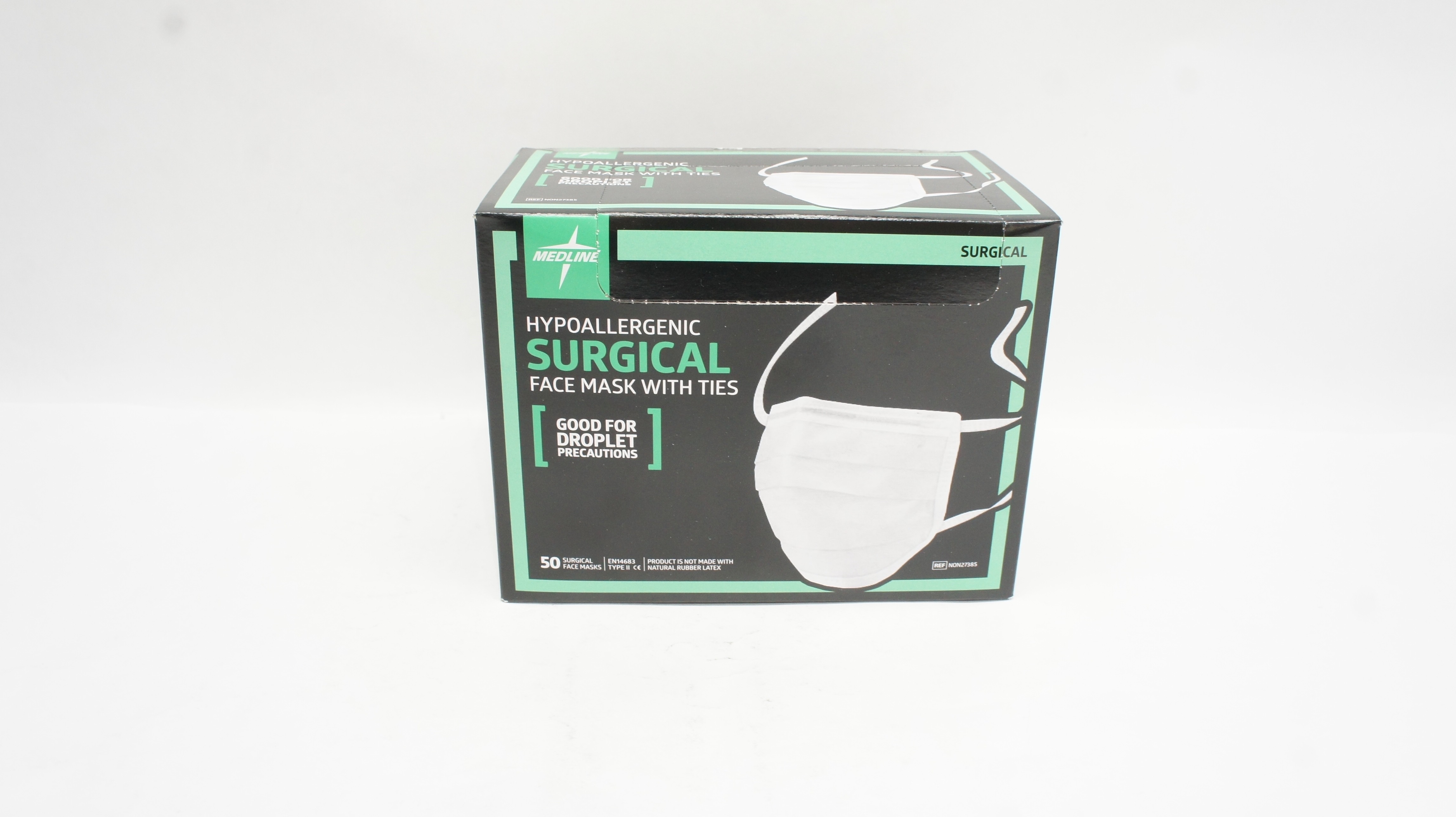 Medline NON27385 Hypoallergenic Surgical Face Mask With Ties - Box of 50
