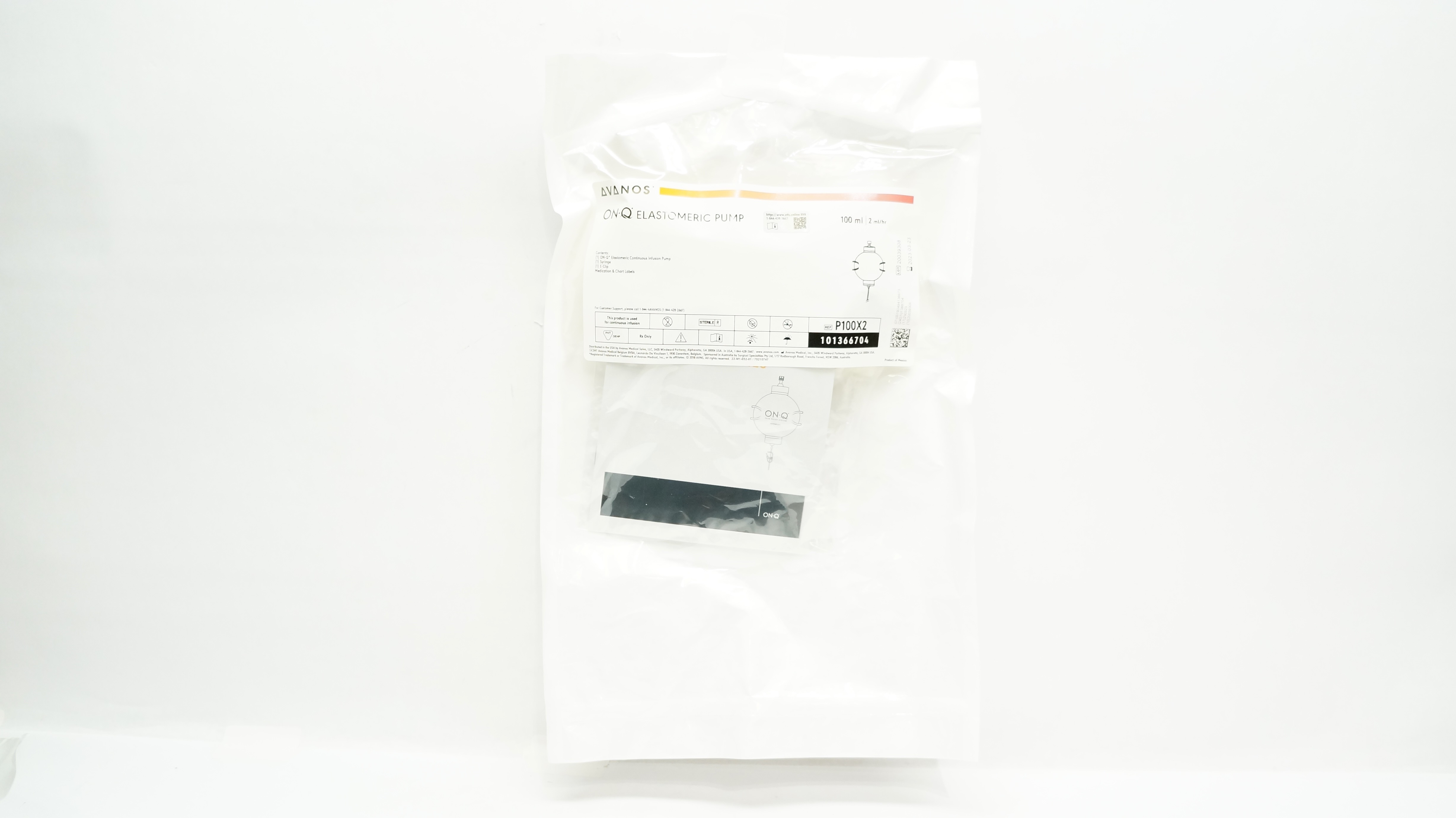 Avanos 10011865 ON-Q Elastomeric Pump 100ml/2ml/hr (x)